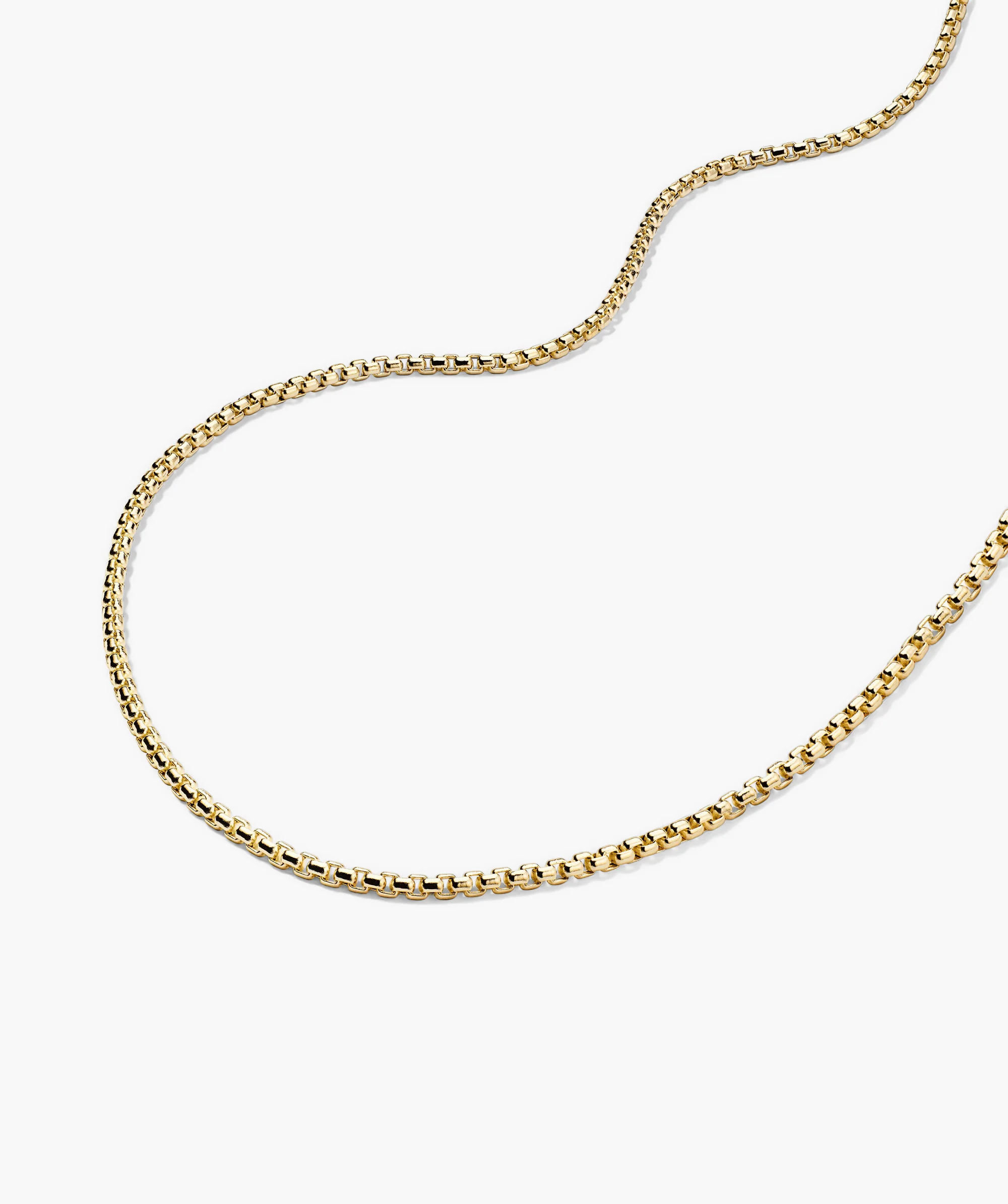 2.5mm Round Box Chain Necklace - Image 3