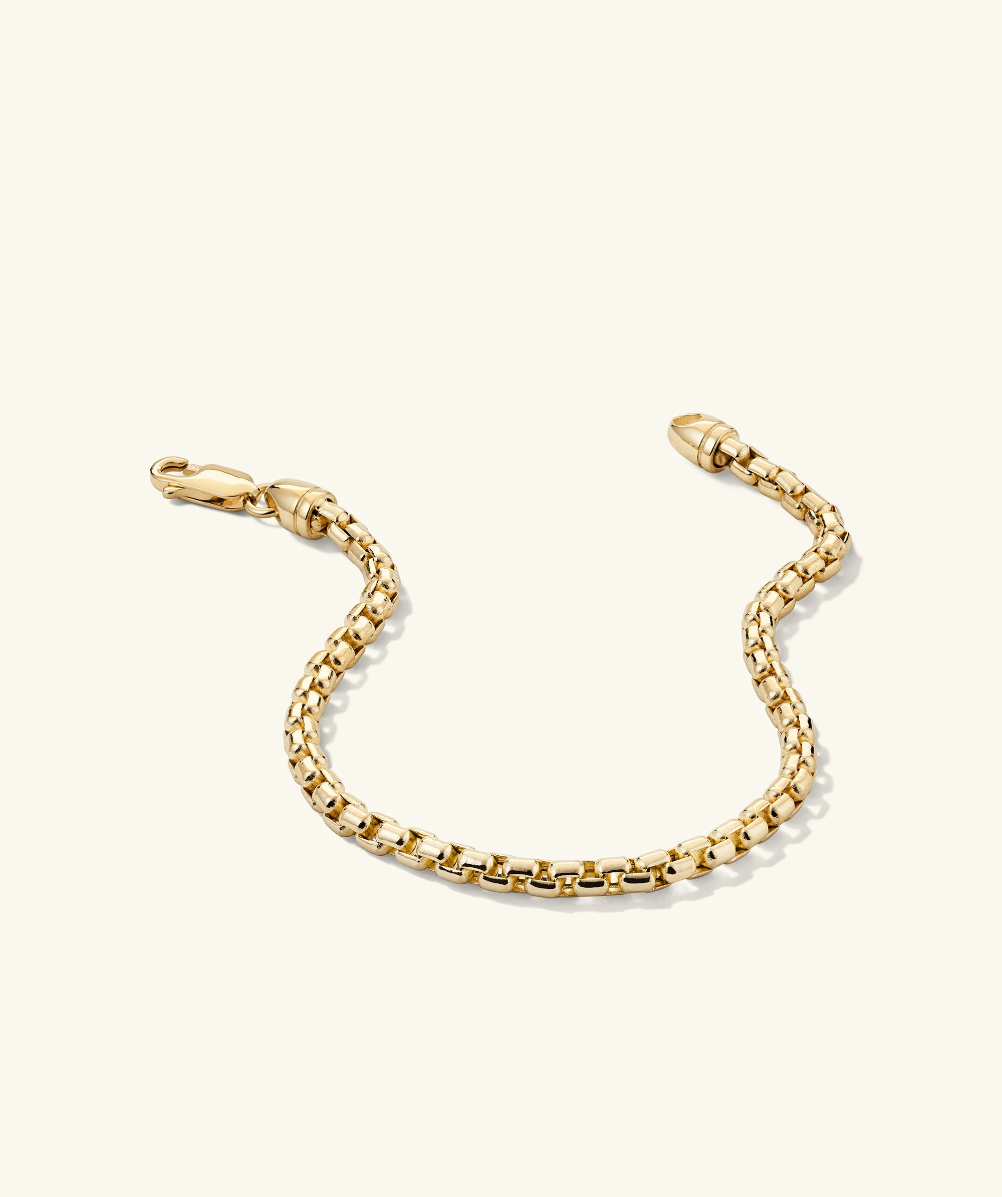3mm Round Box Chain Bracelet - Image 5