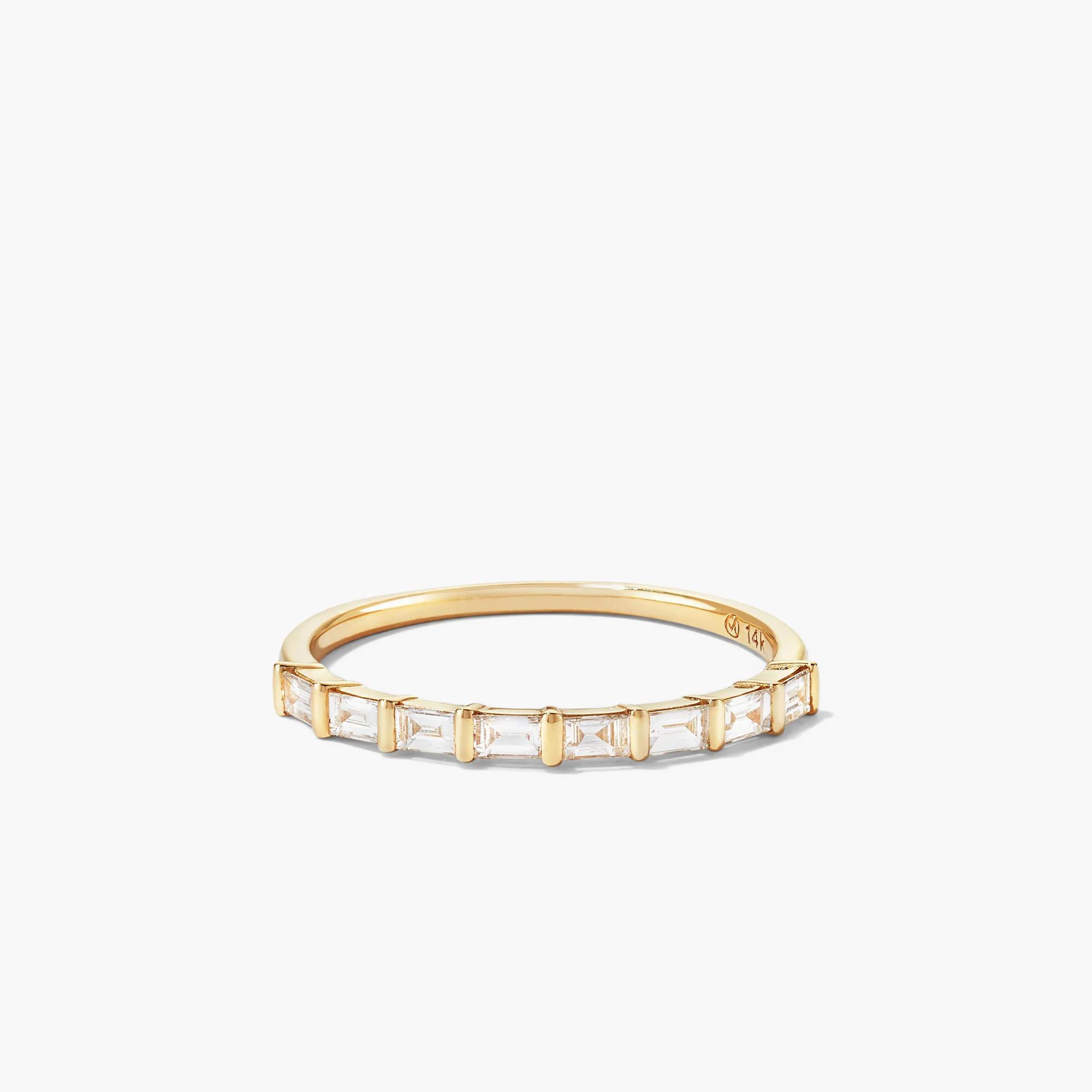 Baguette Diamond Half Eternity Band - Image 5