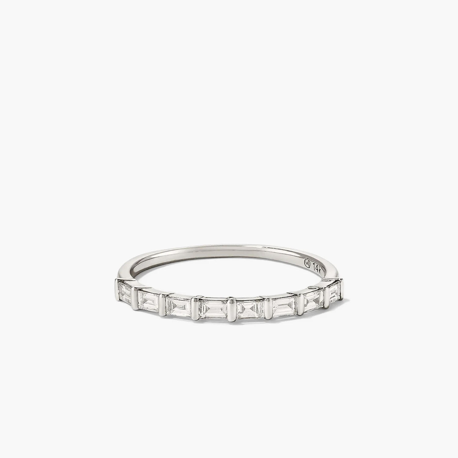 Baguette Diamond Half Eternity Band - Image 7