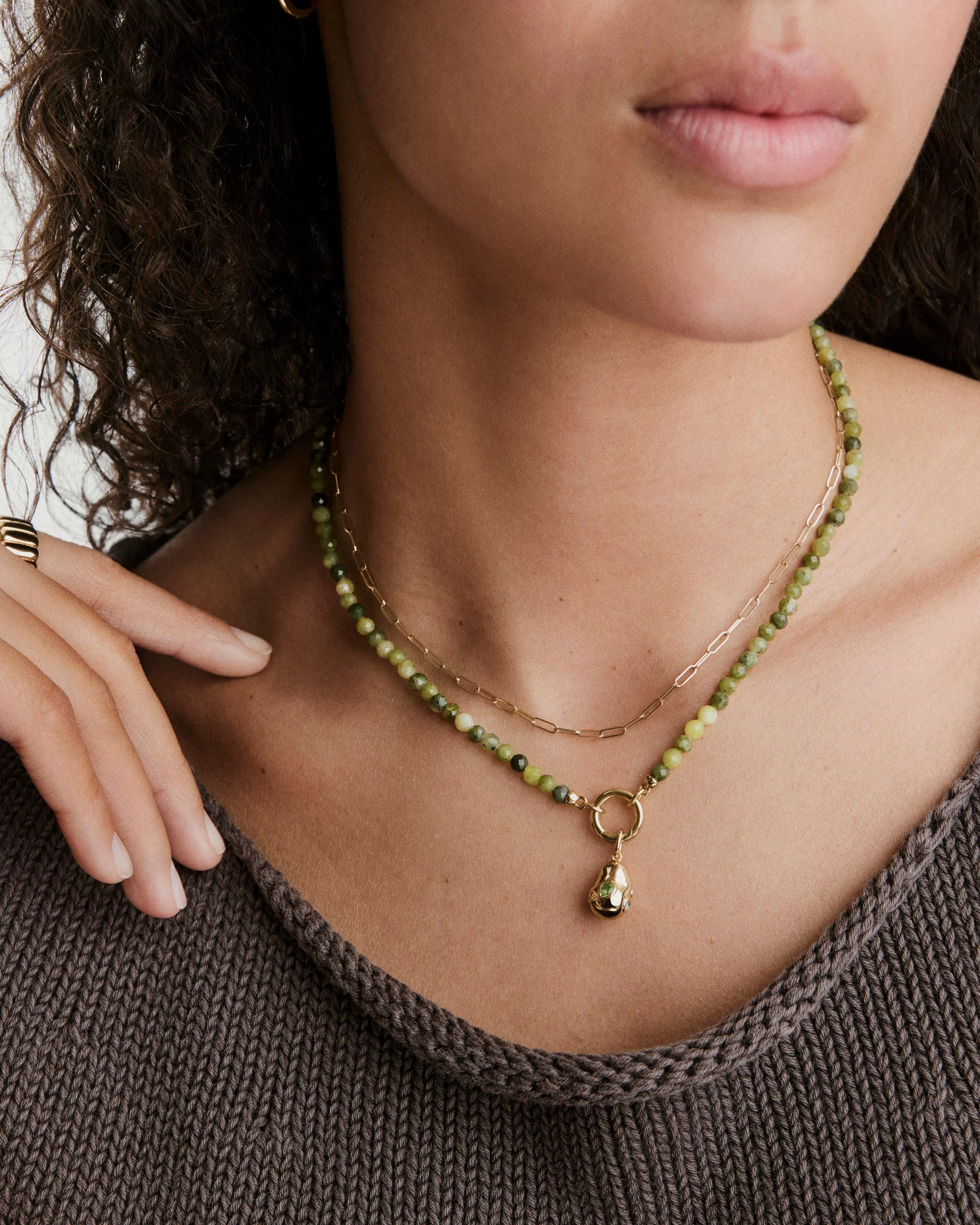 Olivia Beaded Charm Necklace - Image 6