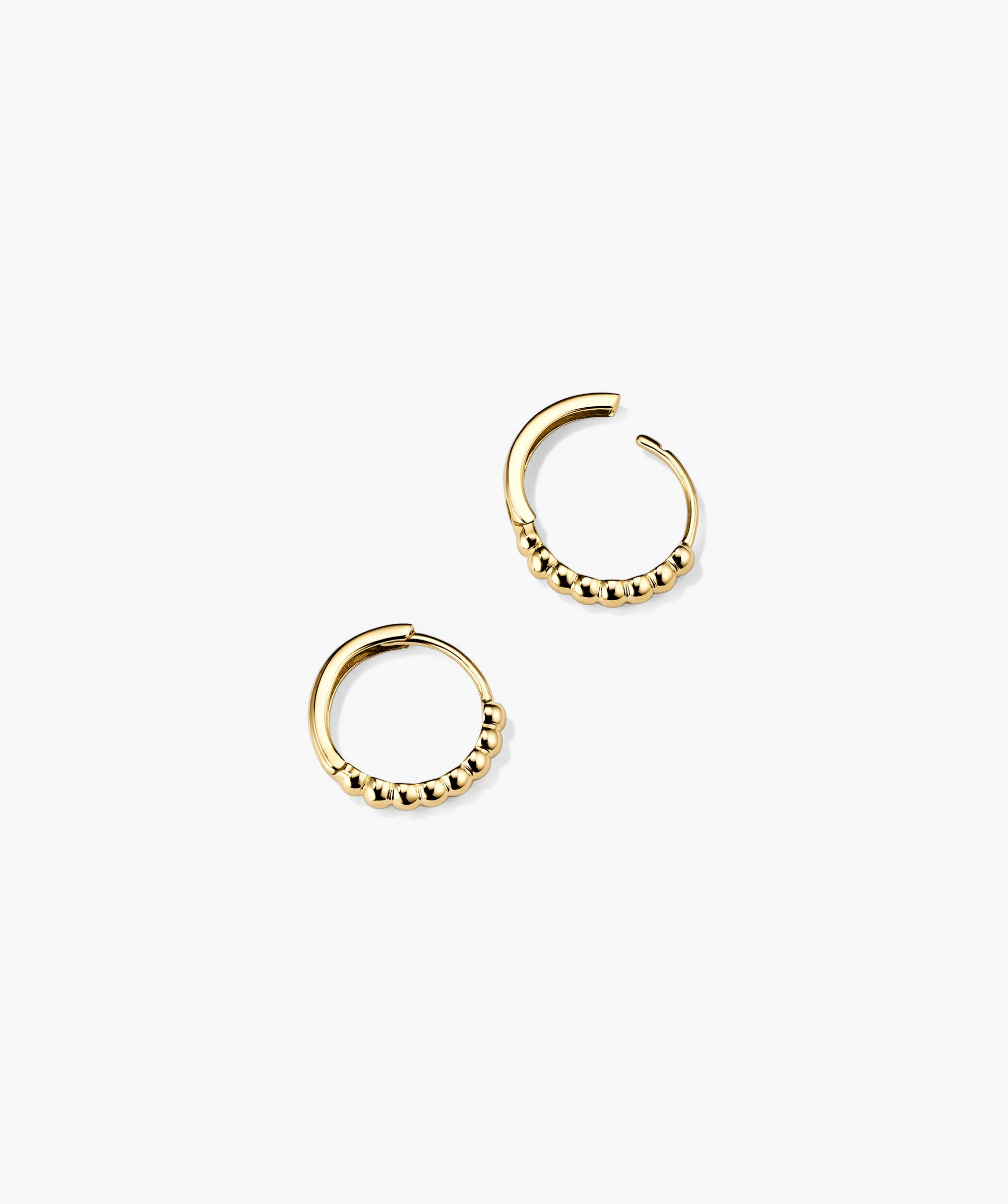 Beaded Huggie Hoops - Image 3