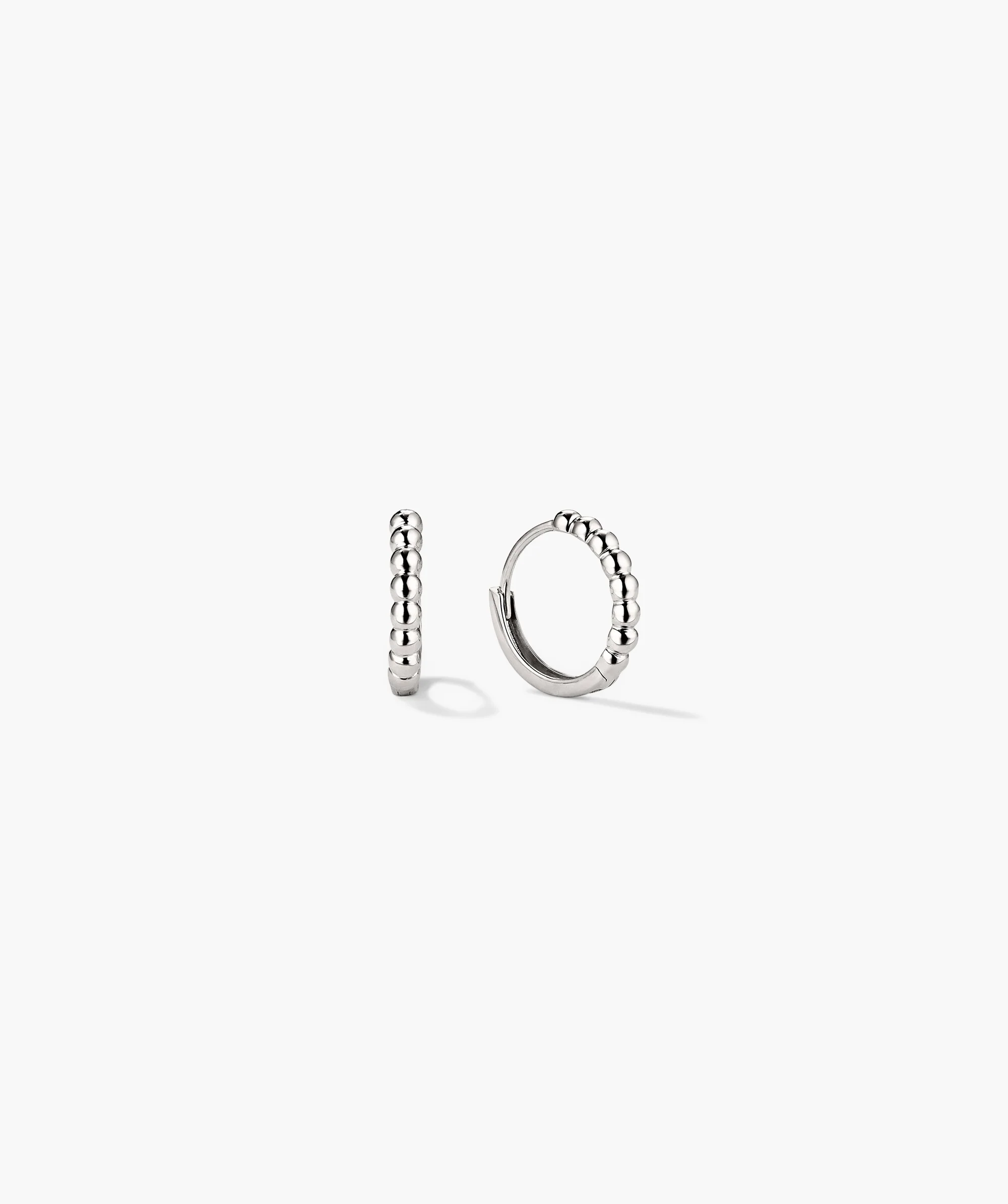Beaded Huggie Hoops - Image 4