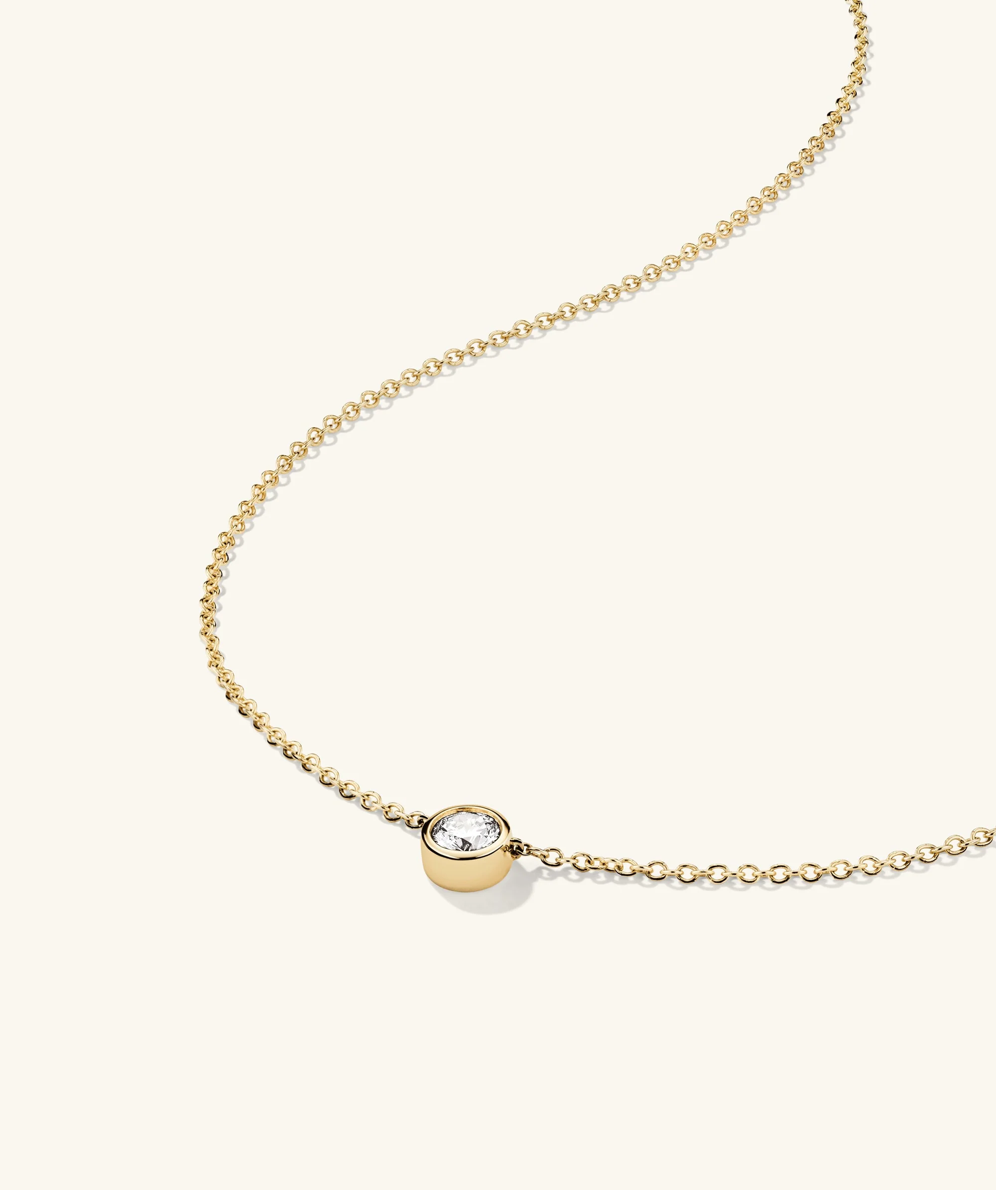 Bezel Lab Grown Diamond Necklace 0.25 ct - Image 20