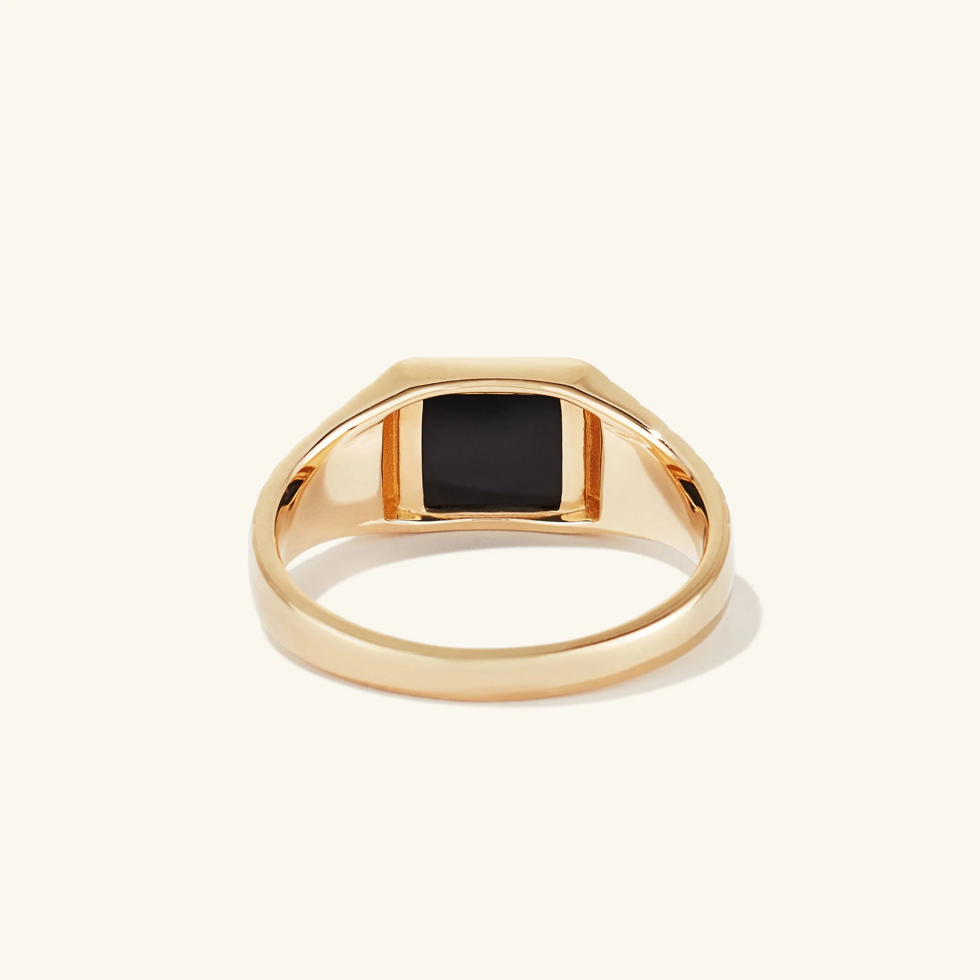 Black Onyx Square Signet Ring - Image 11