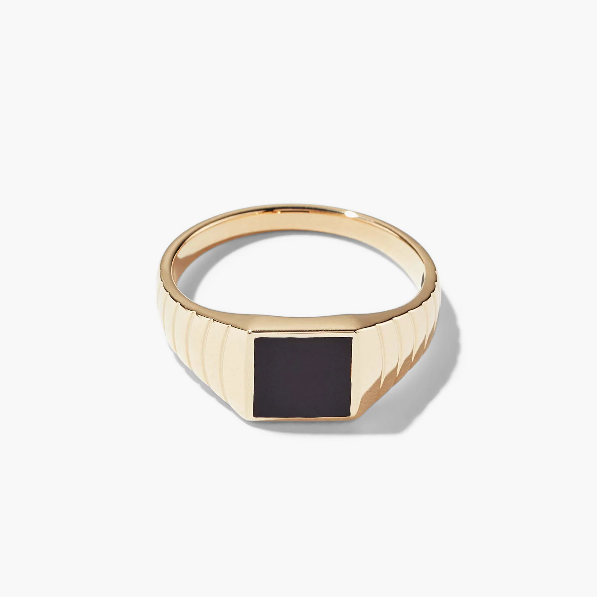 Black Onyx Square Signet Ring - Image 4