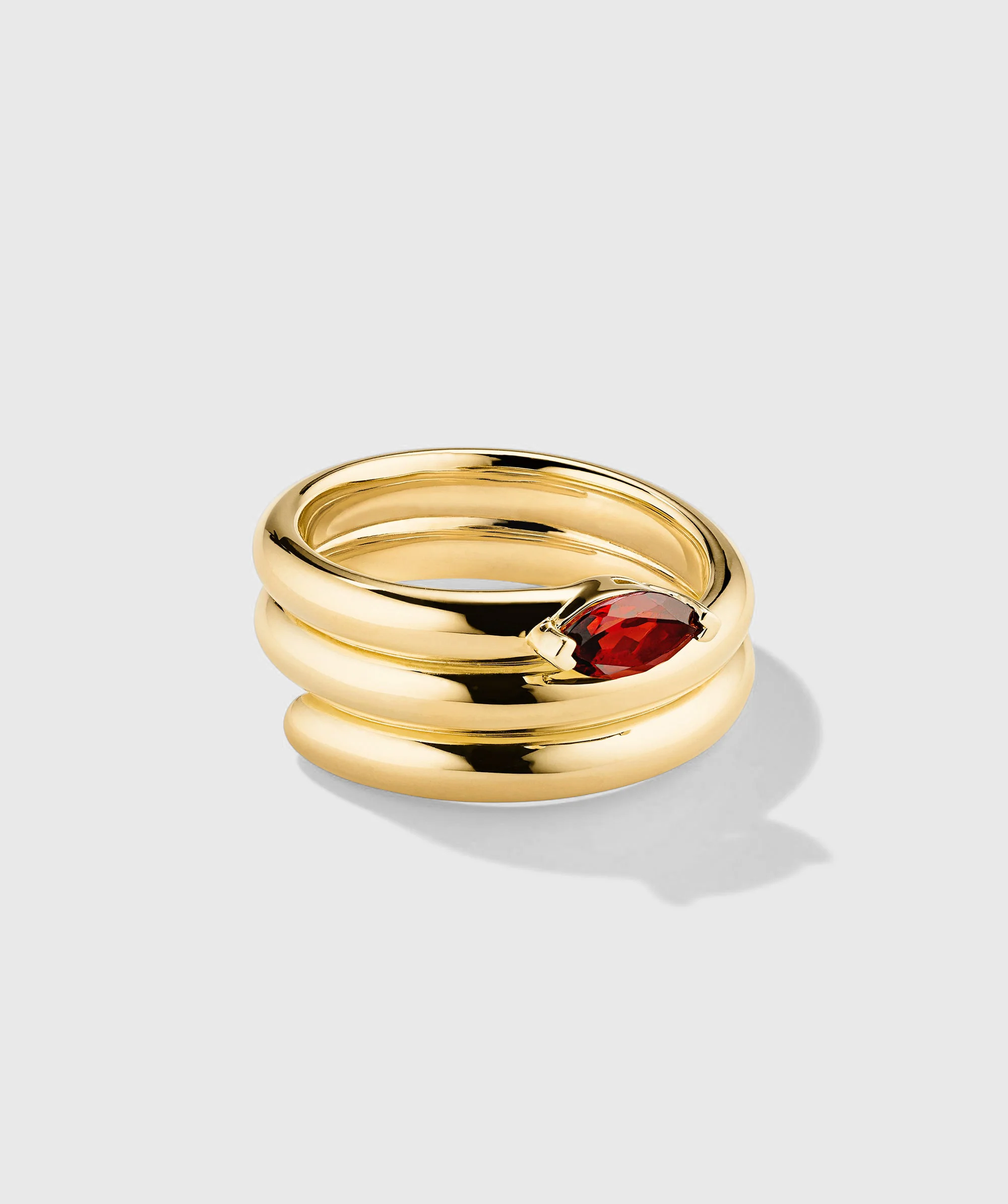Boa Gemstone Coil Ring - Image 3