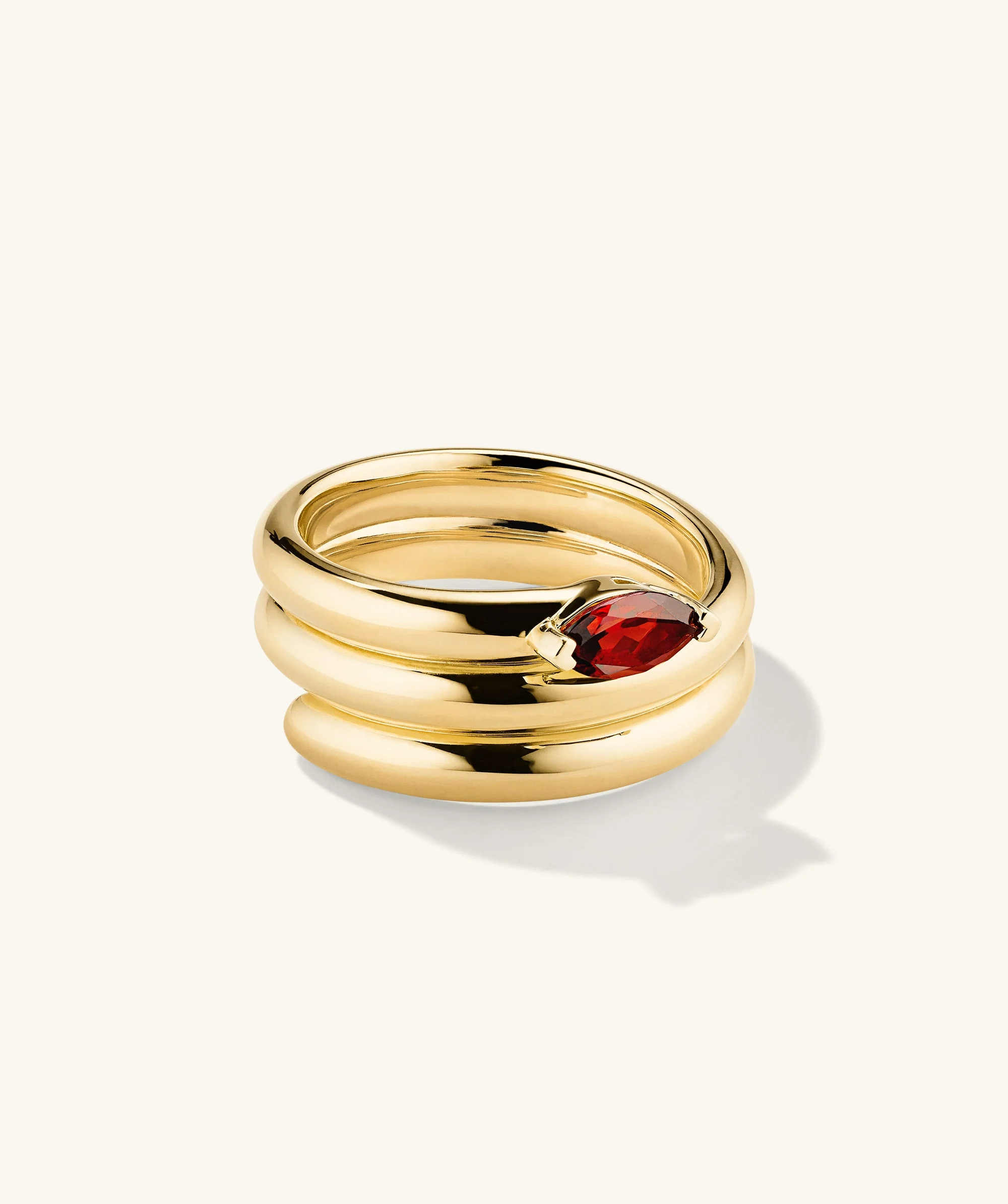 Boa Gemstone Coil Ring - Image 4