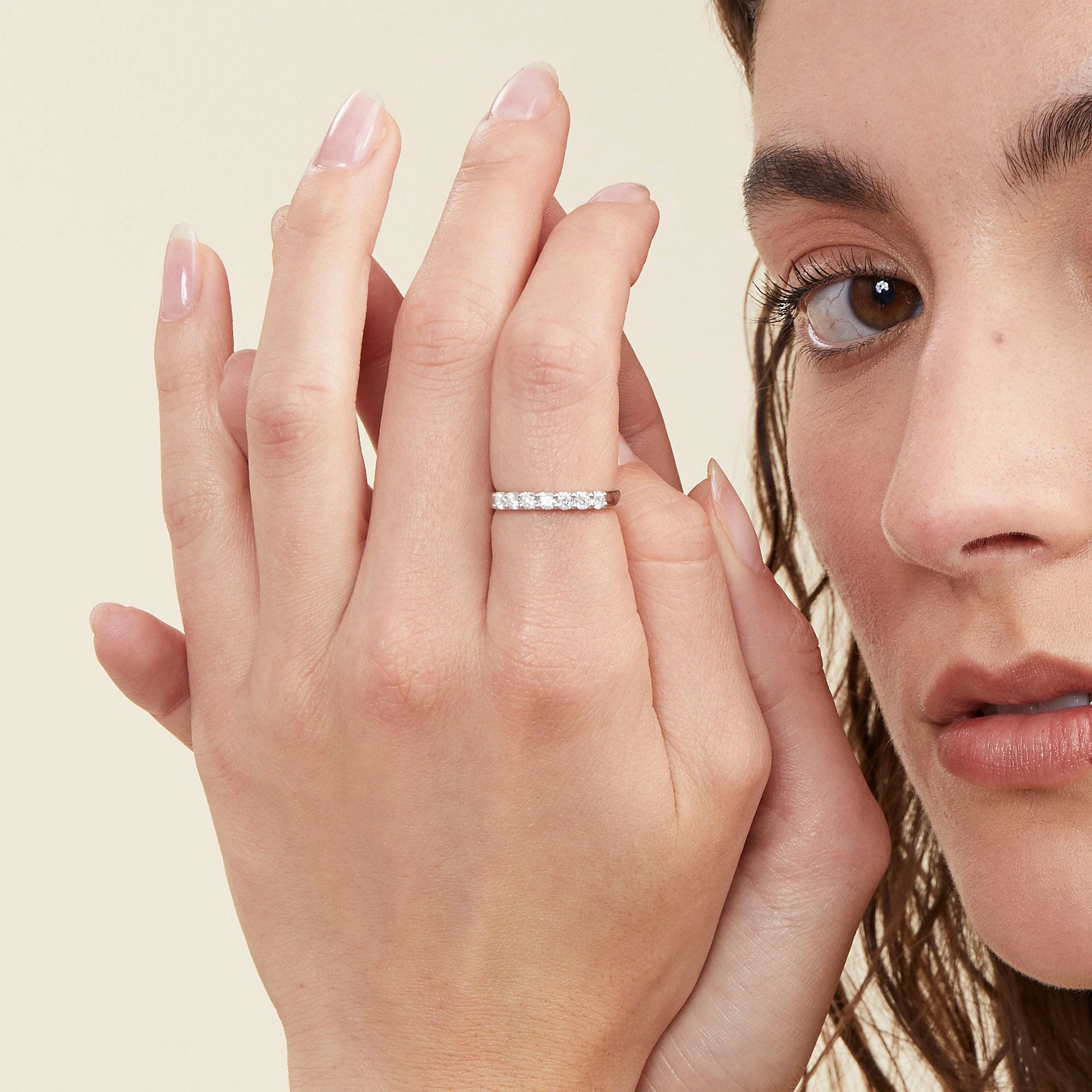 Bold Diamond Half Eternity Ring - Image 12