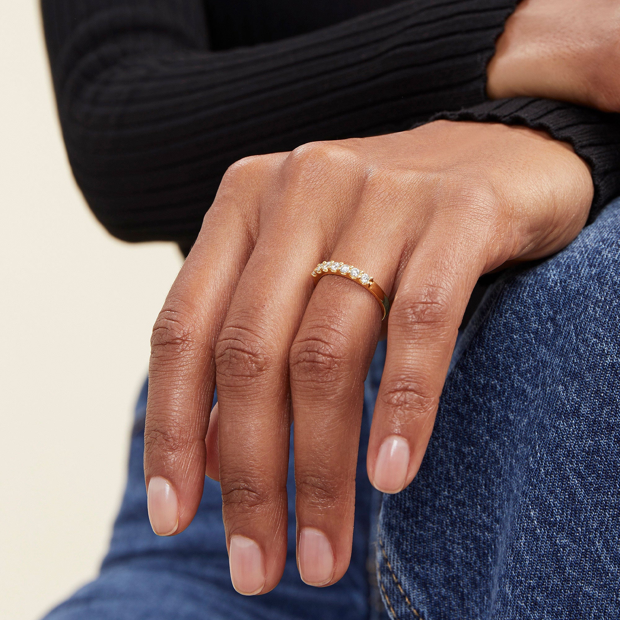 Bold Diamond Half Eternity Ring - Image 3