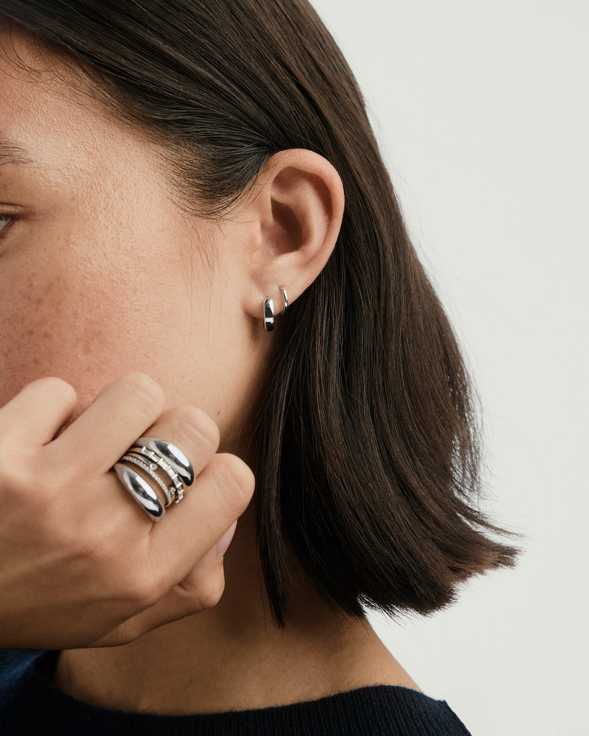 Bold Huggie Hoops - Image 15