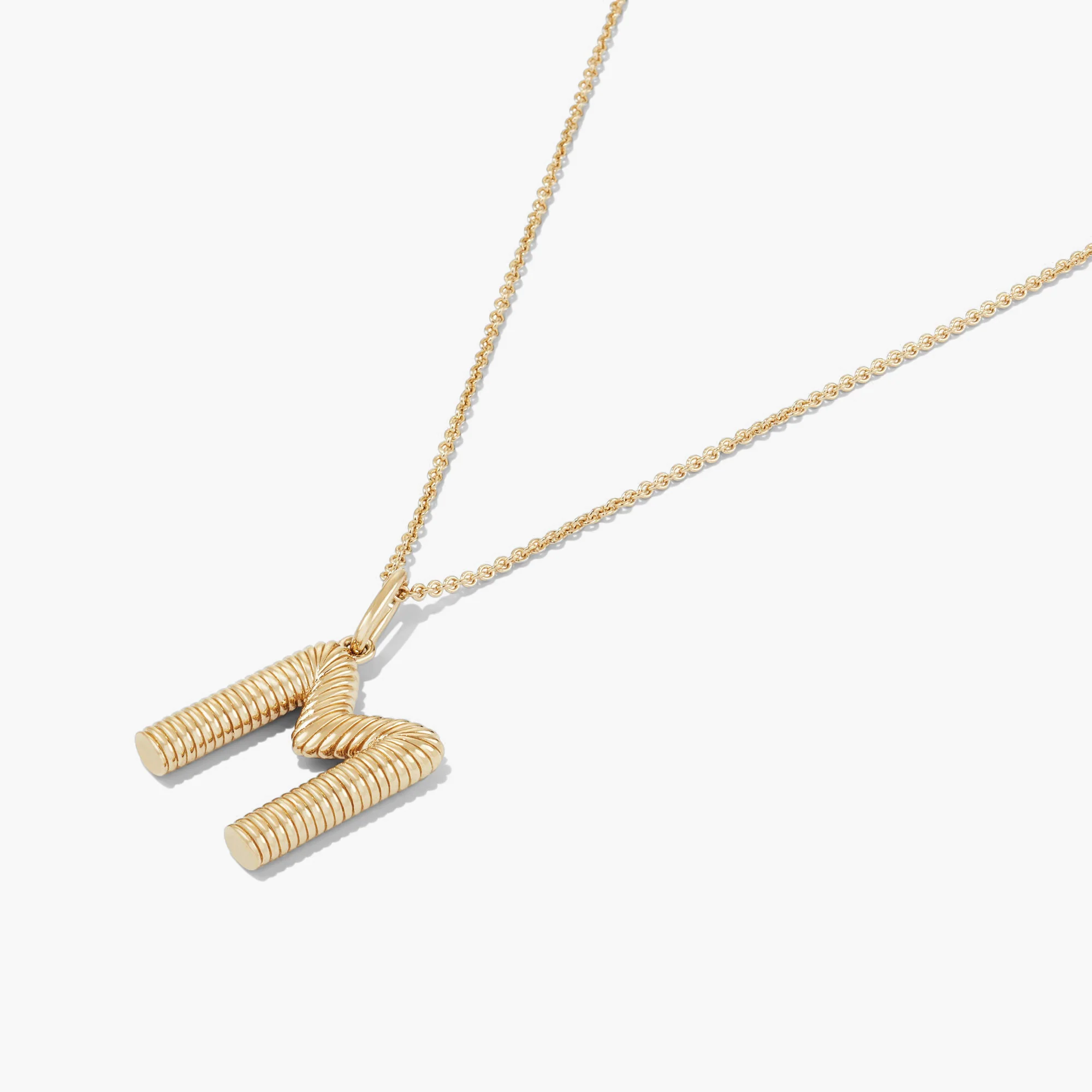 Bold Letter Pendant Necklace - Image 4