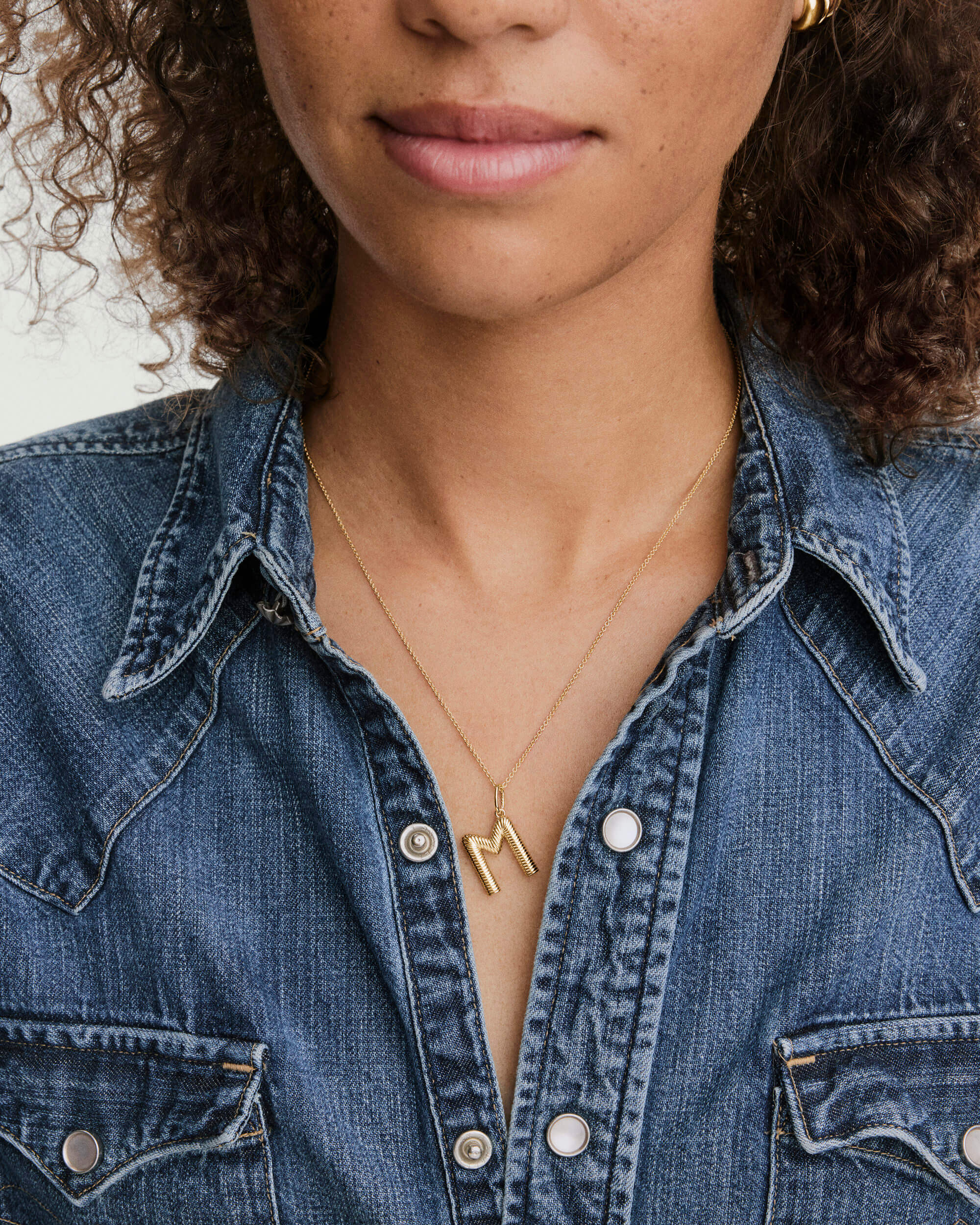 Bold Letter Pendant Necklace - Image 8