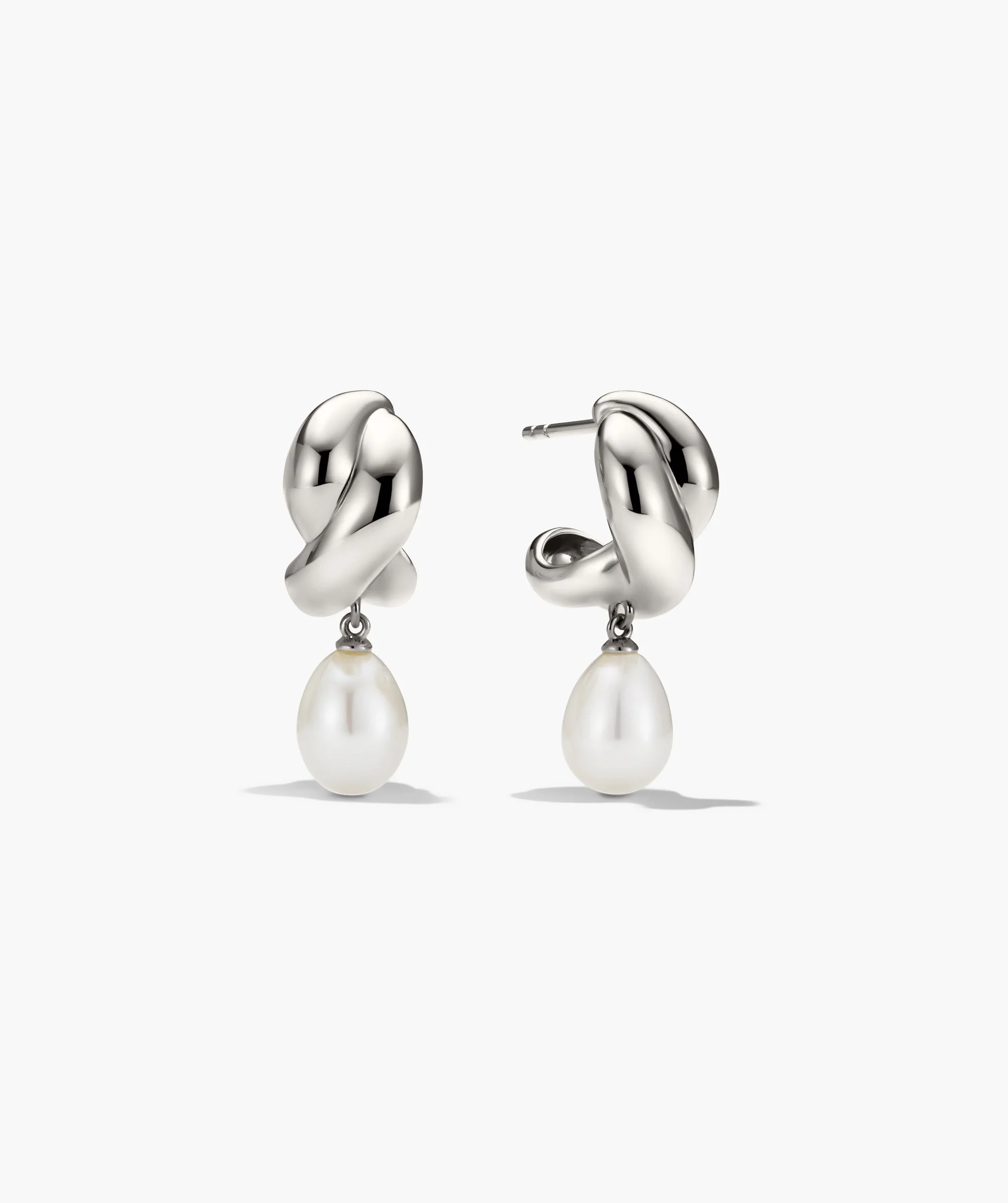 Brioche Pearl Drop Earring - Image 3