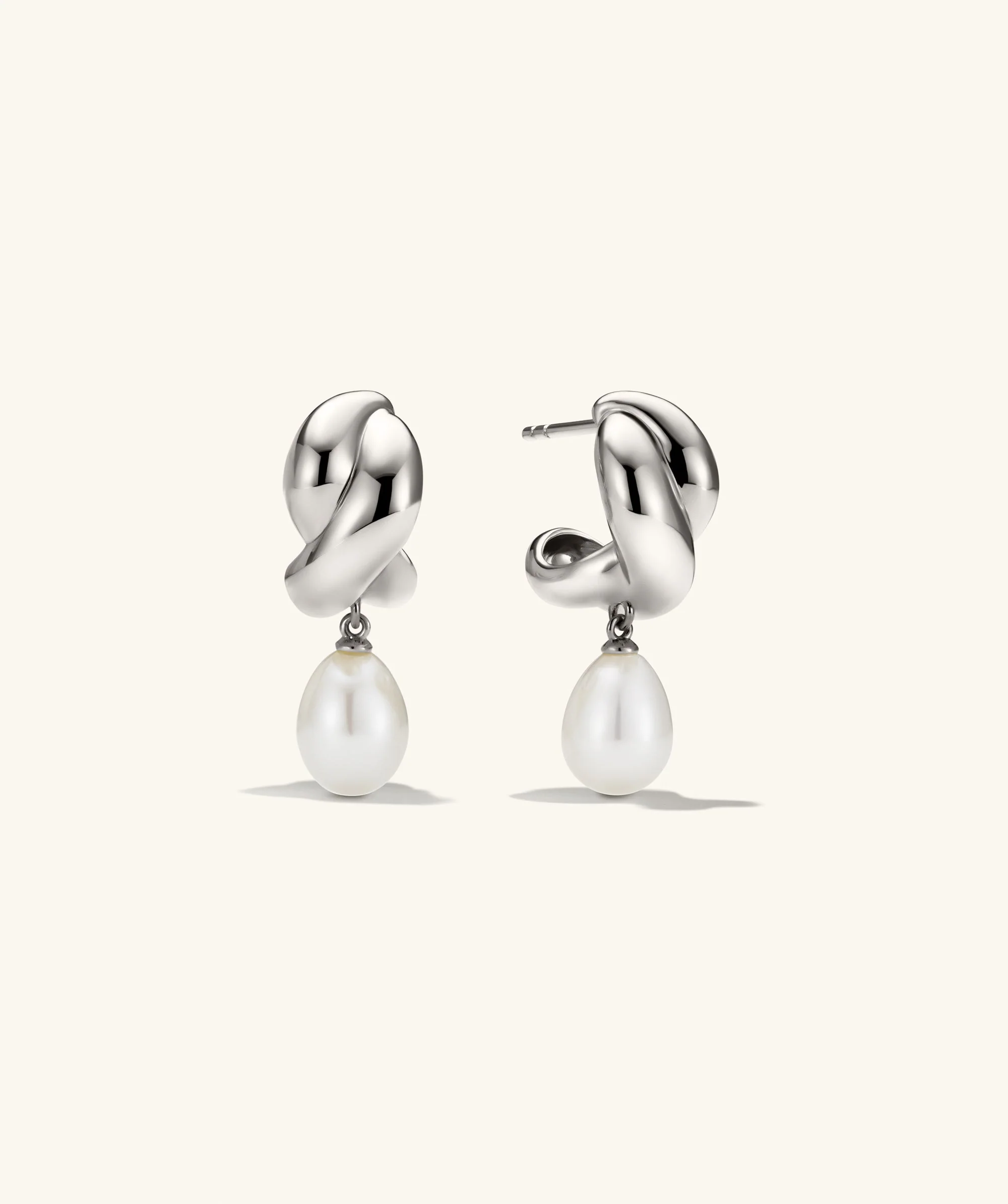 Brioche Pearl Drop Earring - Image 5