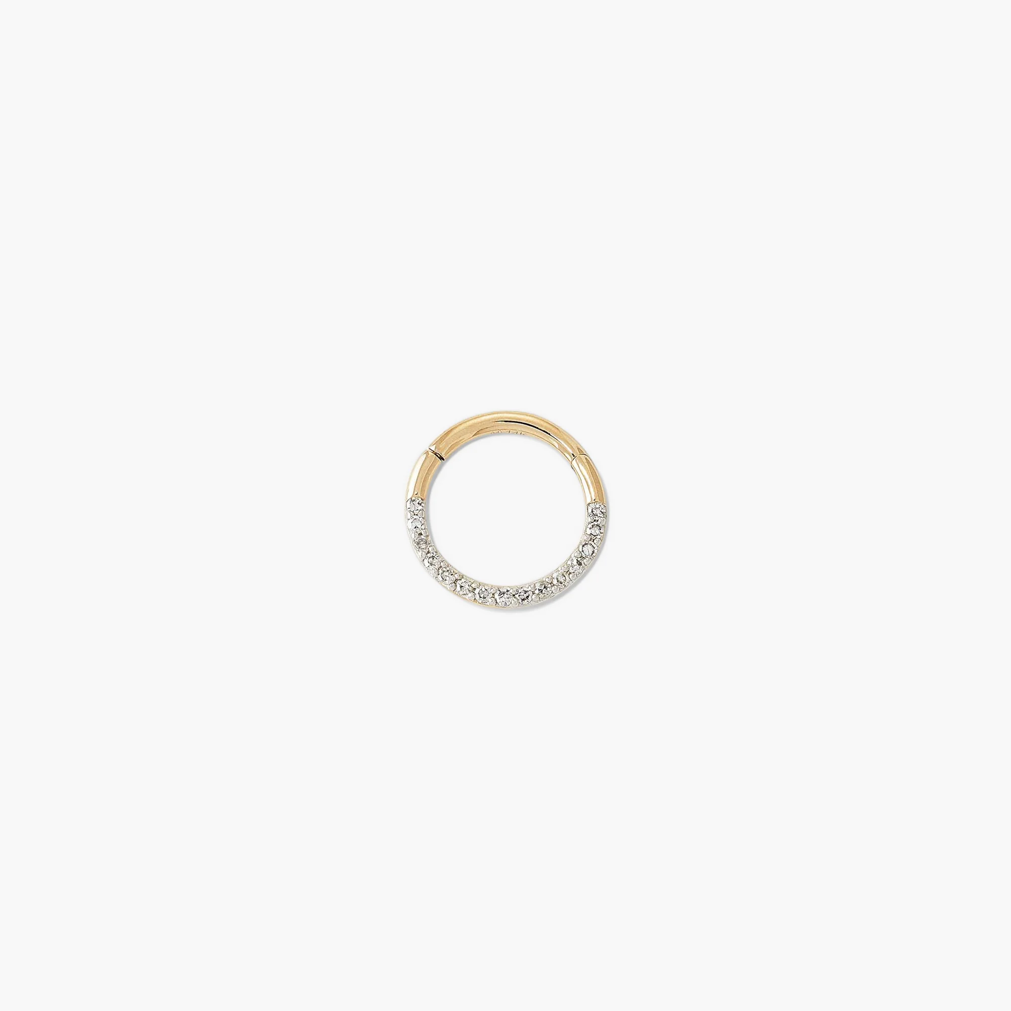 Single Cartilage Pavé Diamond Mini Hoop - Image 5