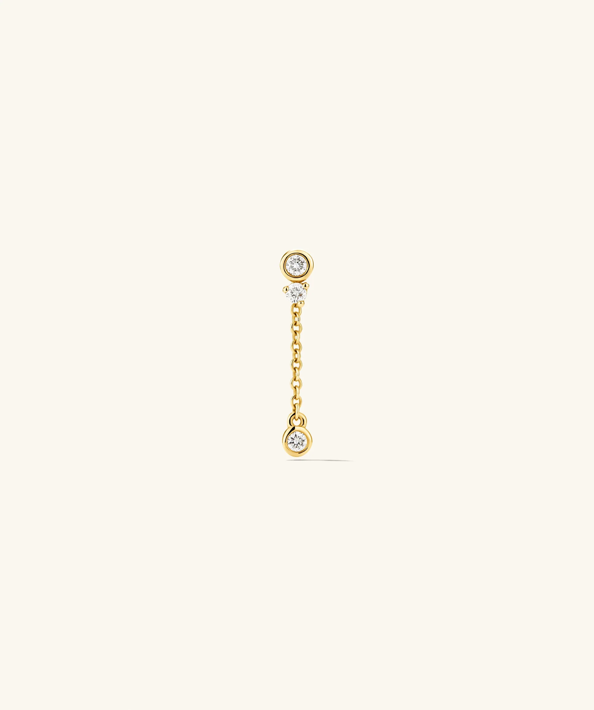 Single Celeste Lab Grown Diamond Chain Stud - Image 2