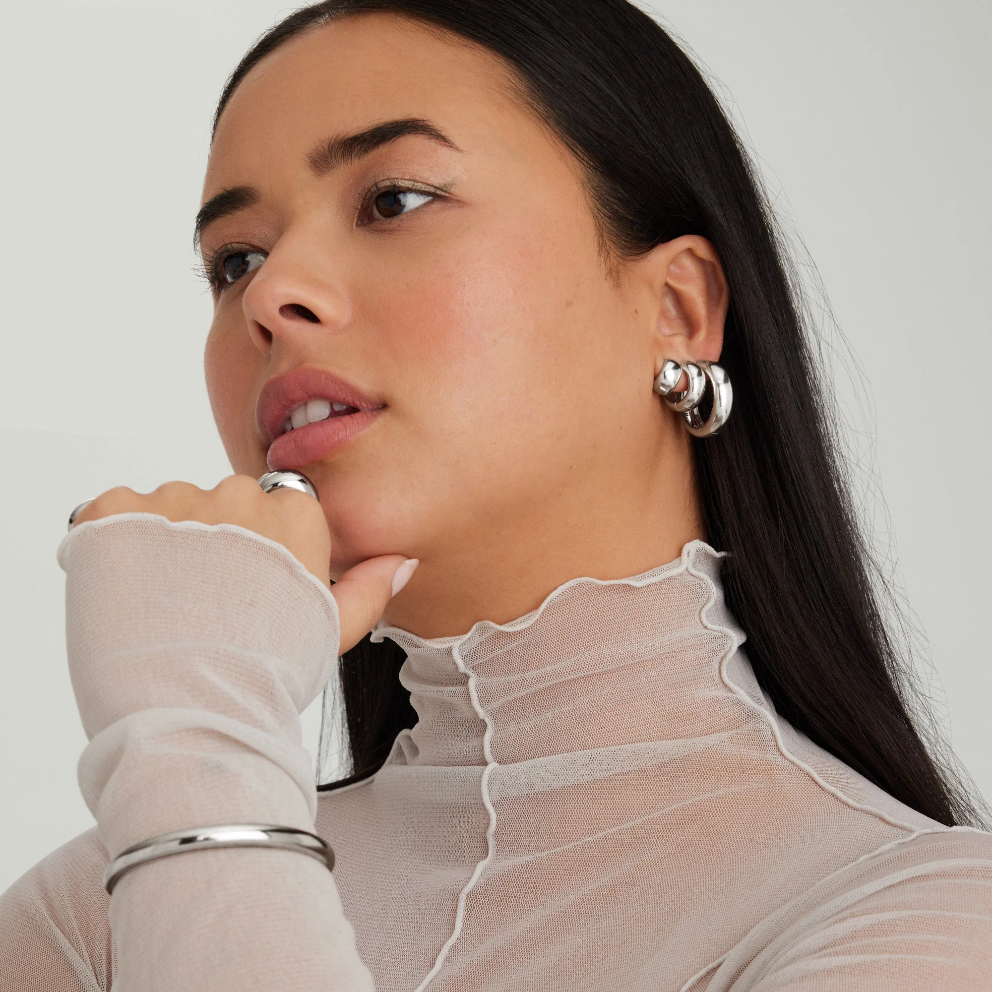 Chunky Large Hoops - Image 11