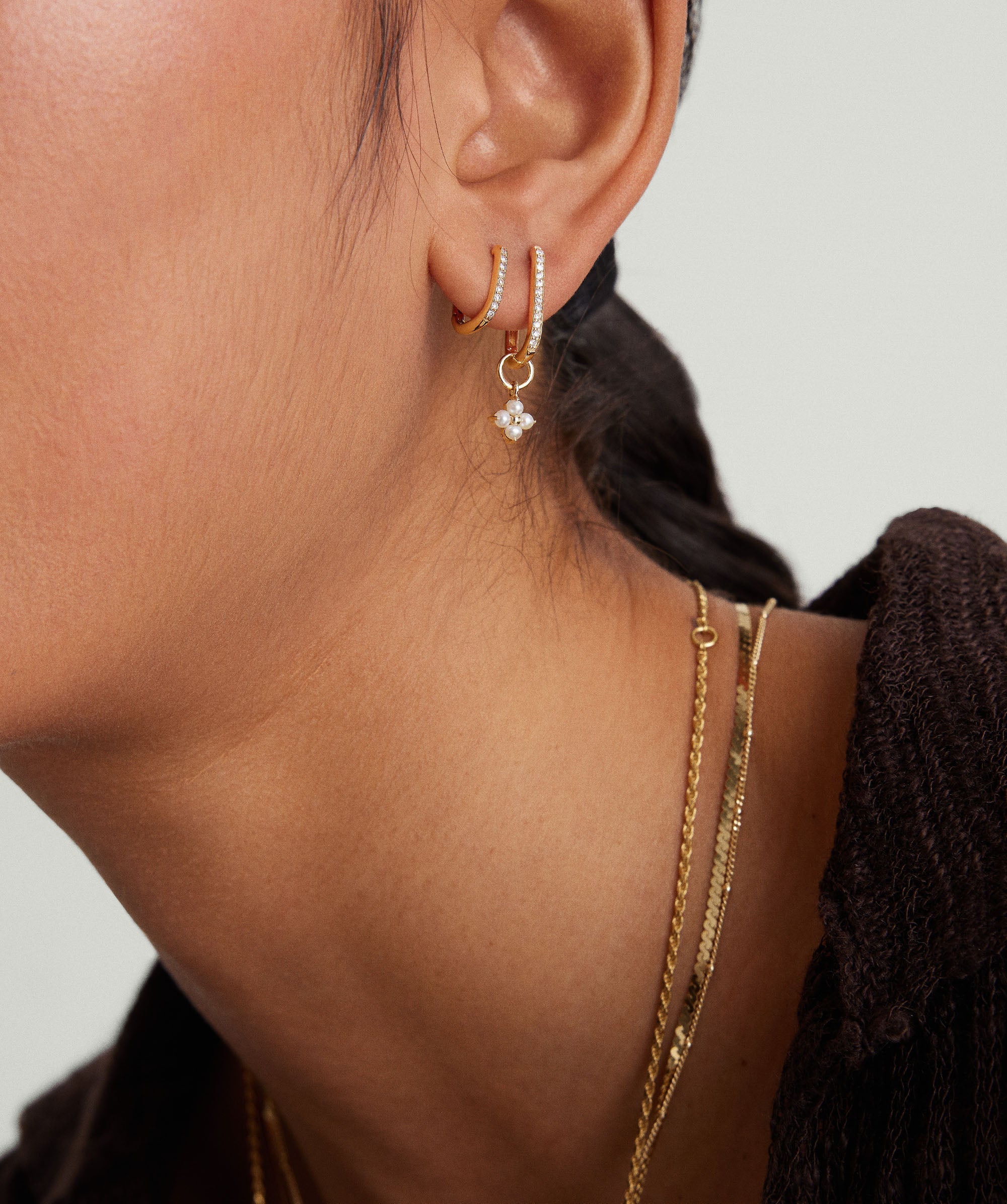 Cluster Pearl Hoop Charm - Image 3