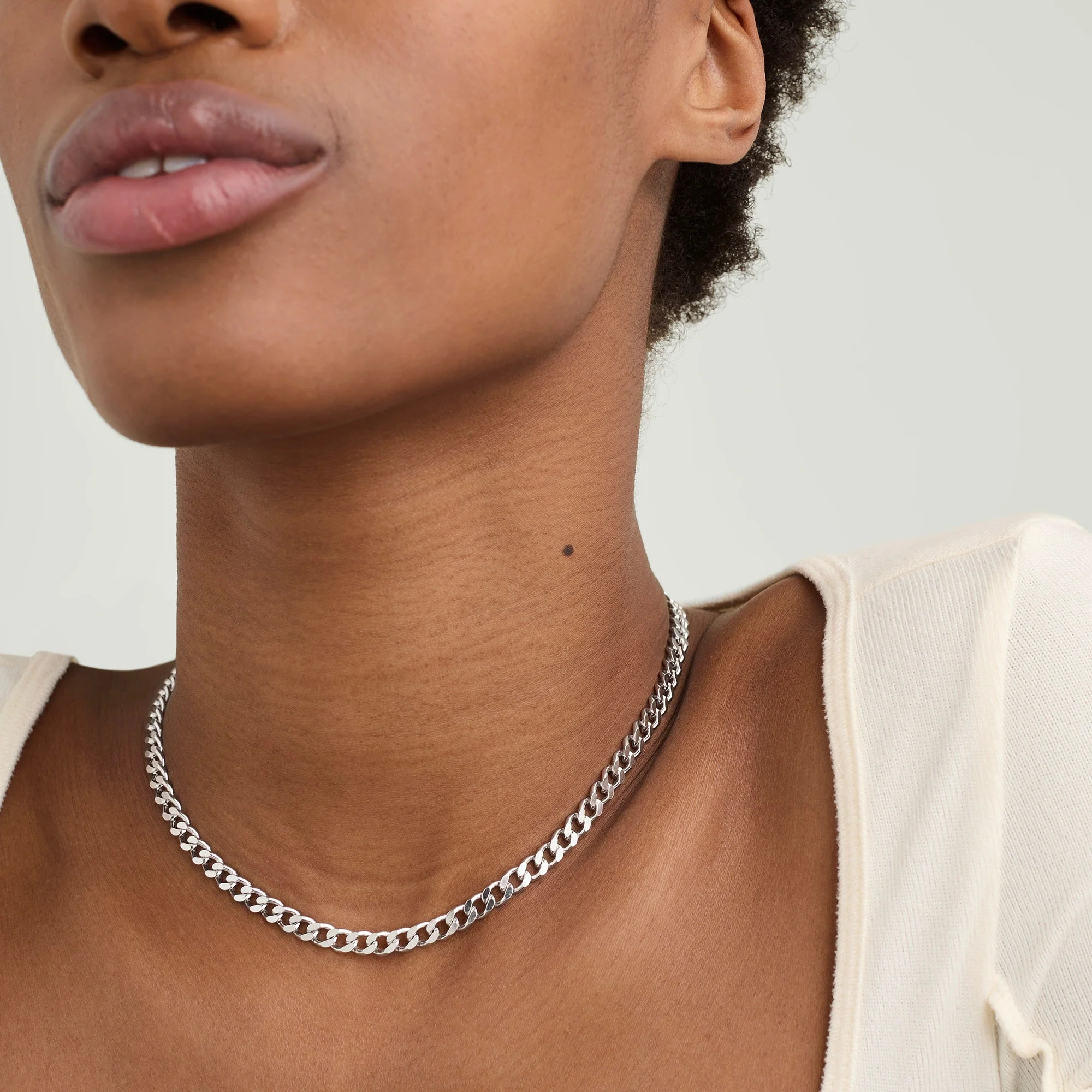 5mm Curb Chain Necklace - Image 4