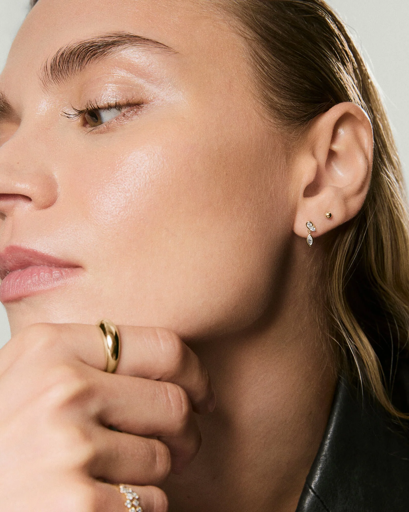 Single Lab Grown Diamond Drop Stud - Image 4