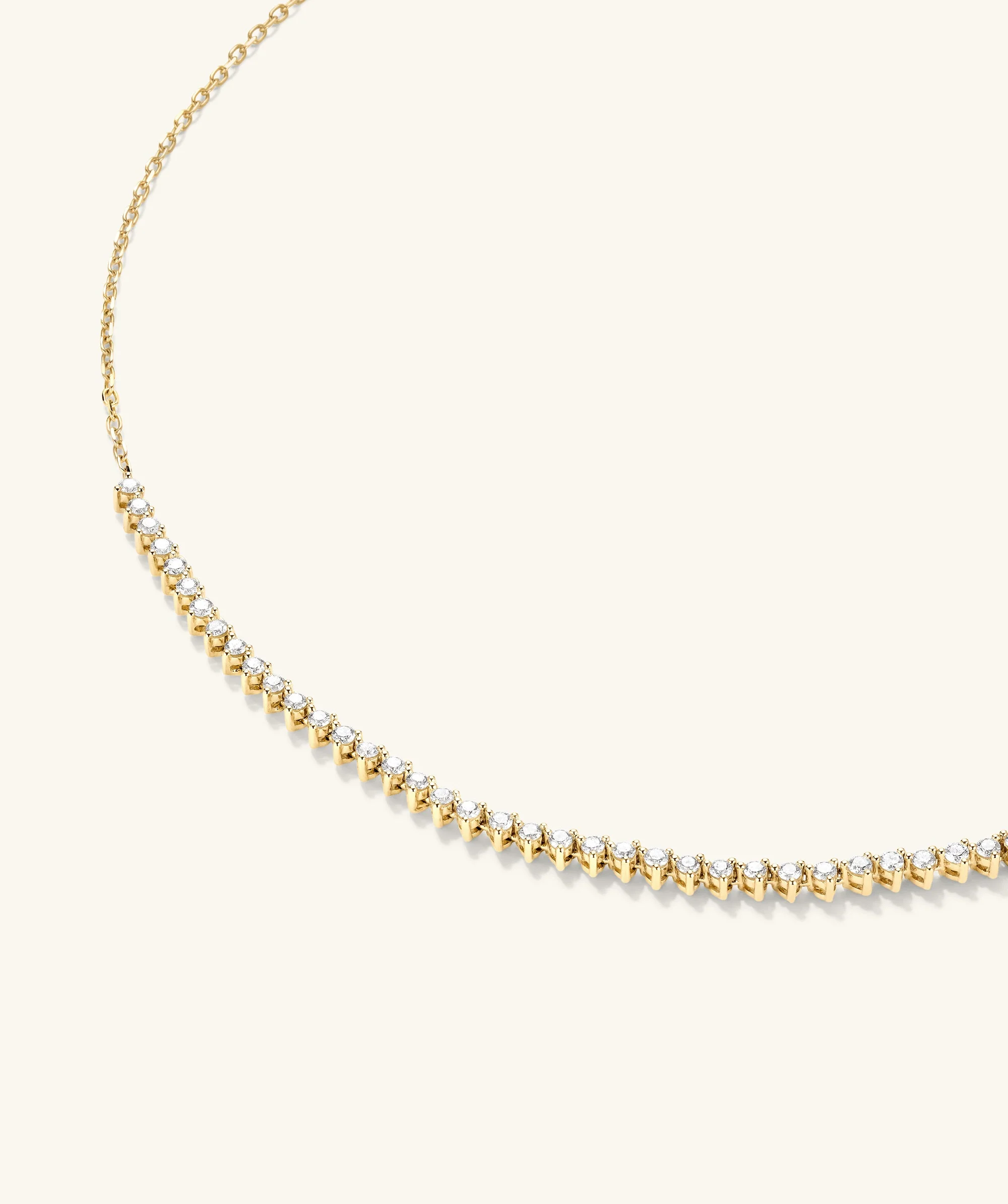 Diamond Half Tennis Necklace - Image 7