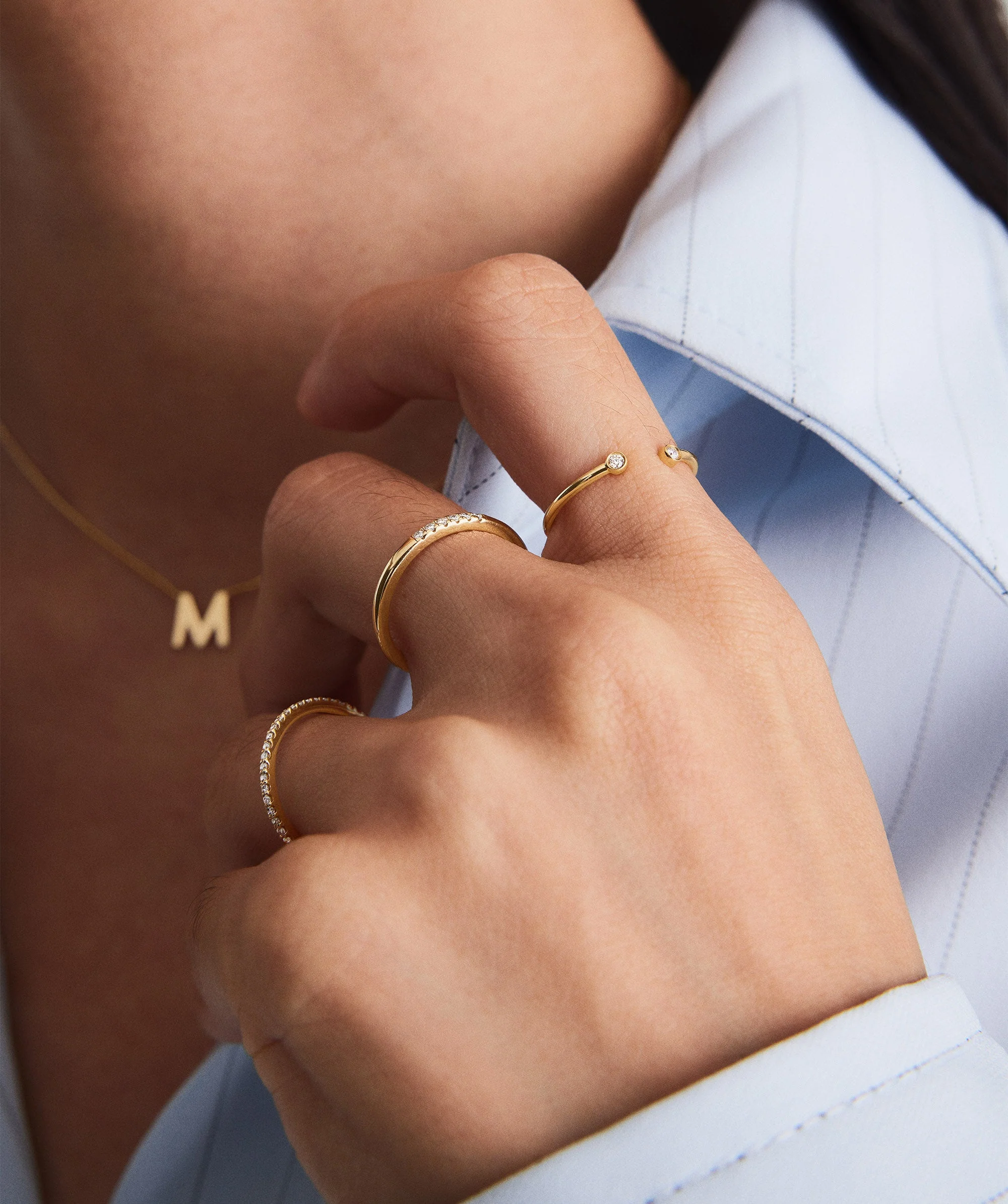 Diamonds Open Ring - Image 4