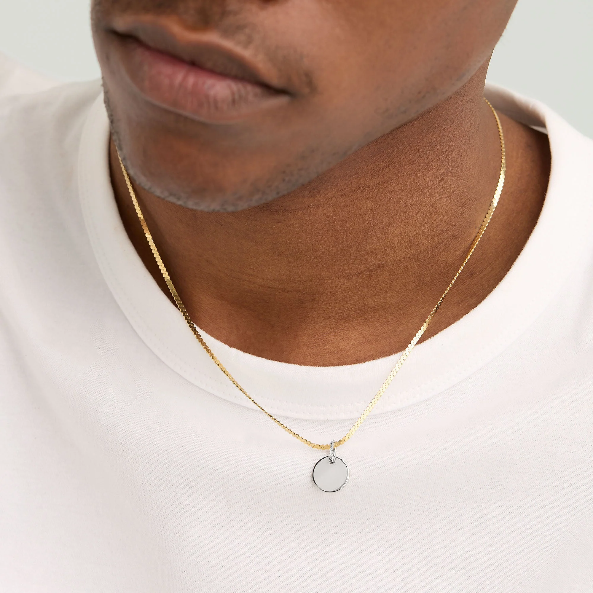 Disc Pavé Diamond Engravable Charm - Image 15