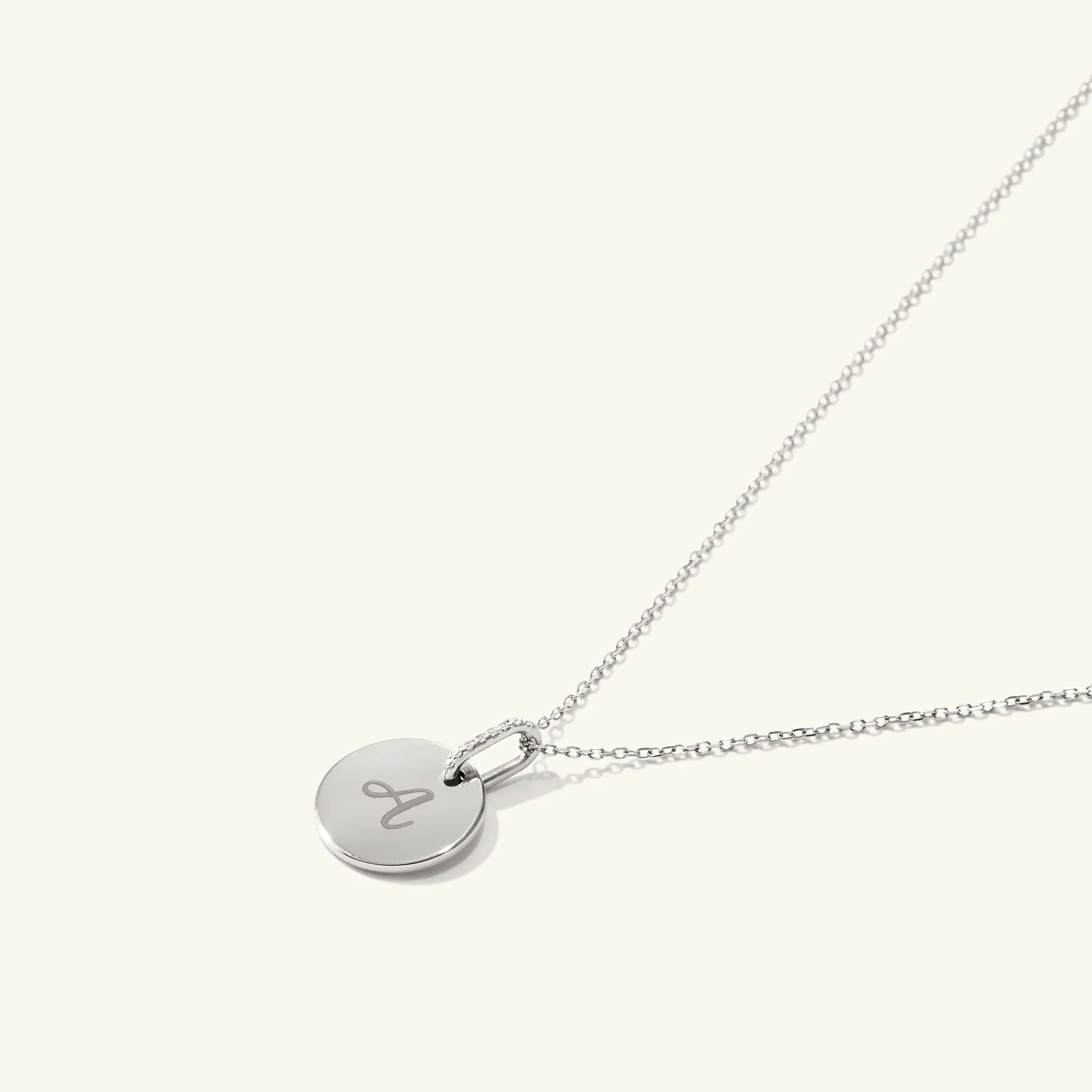Disc Pavé Diamond Engravable Charm - Image 16