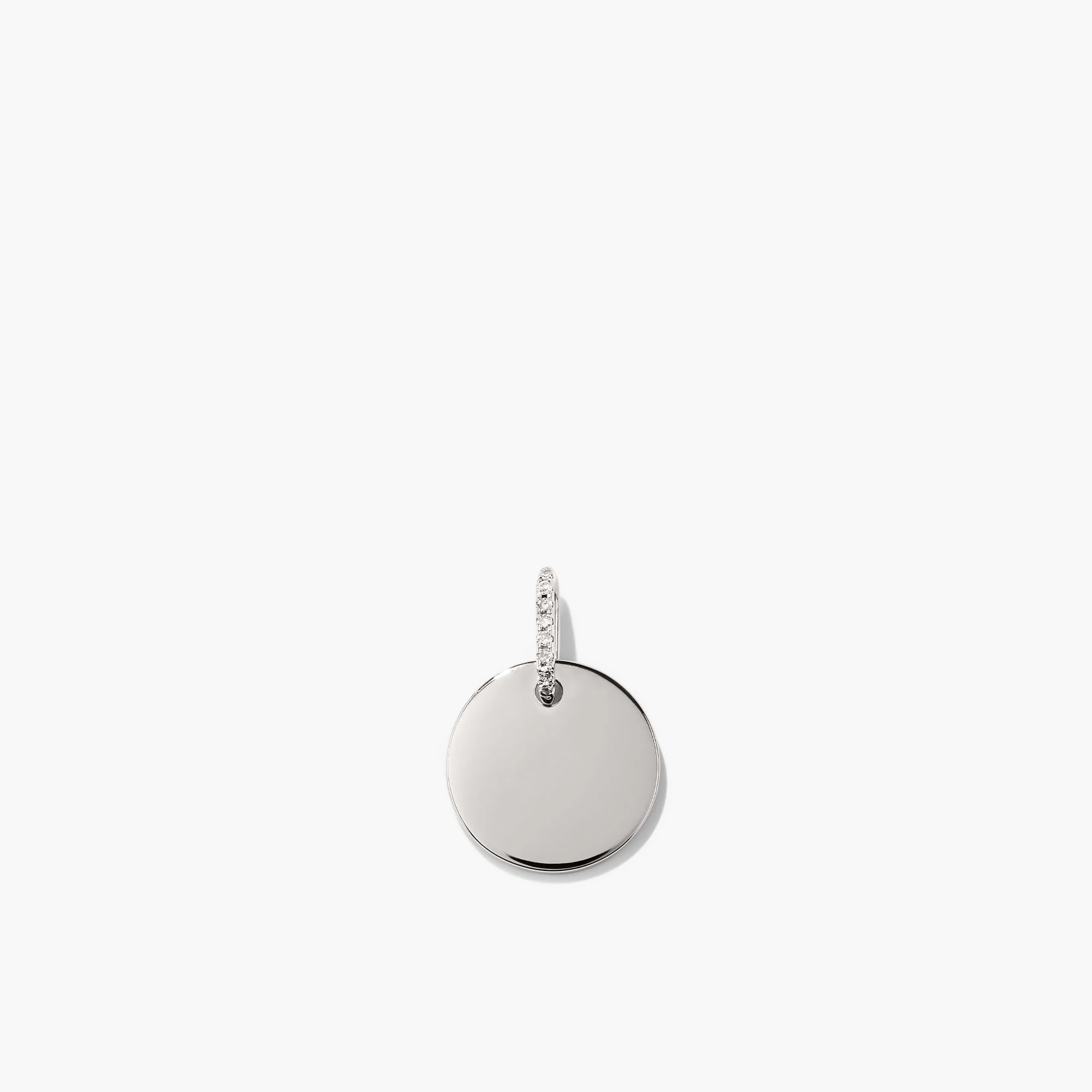 Disc Pavé Diamond Engravable Charm - Image 6