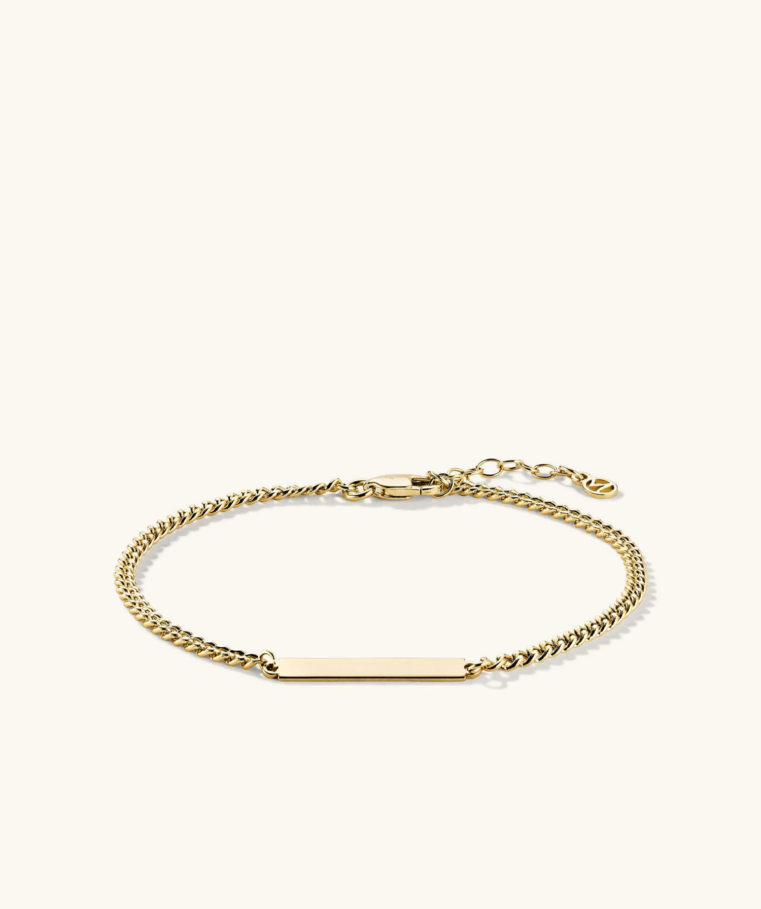 Engravable Bar Curb Chain Bracelet - Image 2
