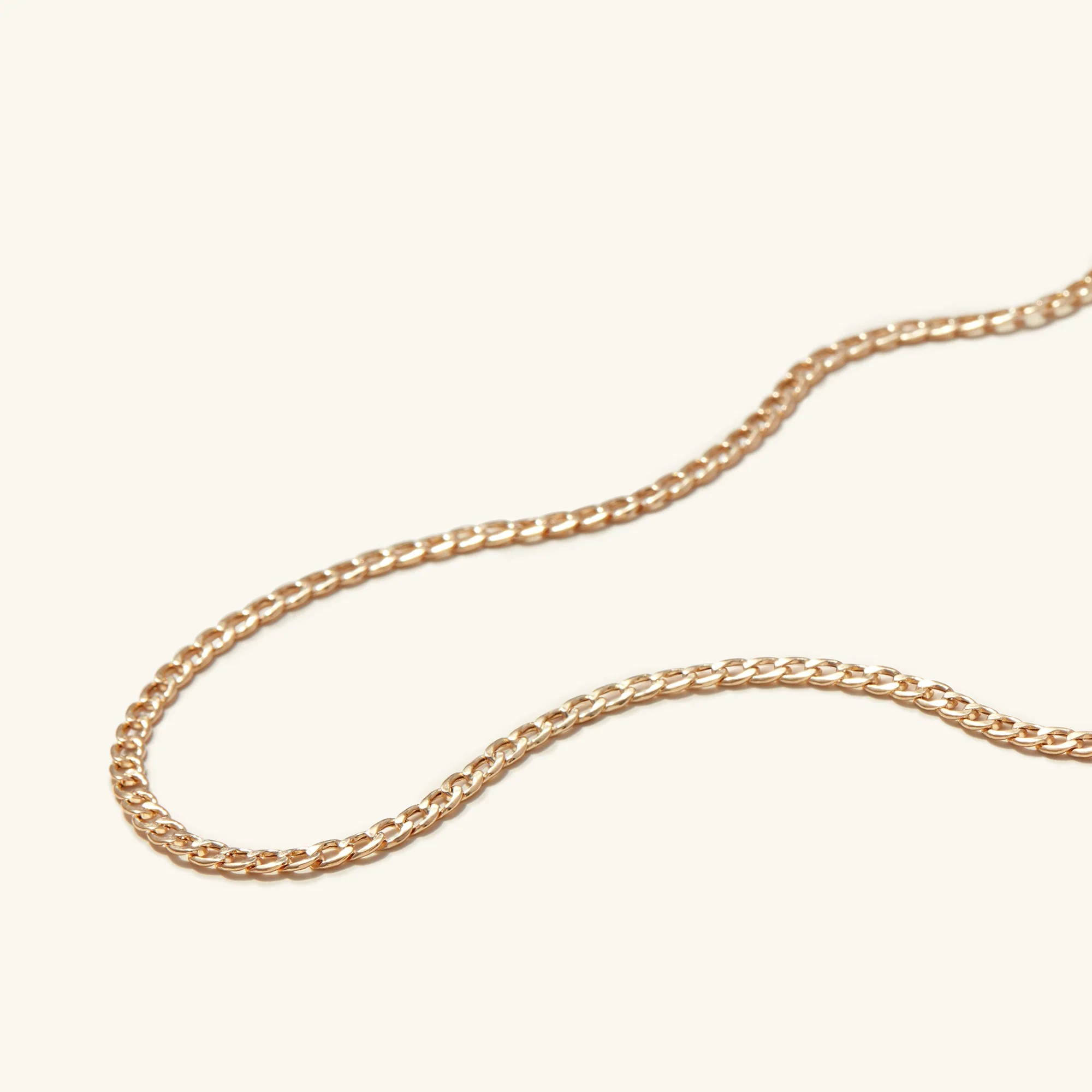 Flat Curb Chain Necklace - Image 11