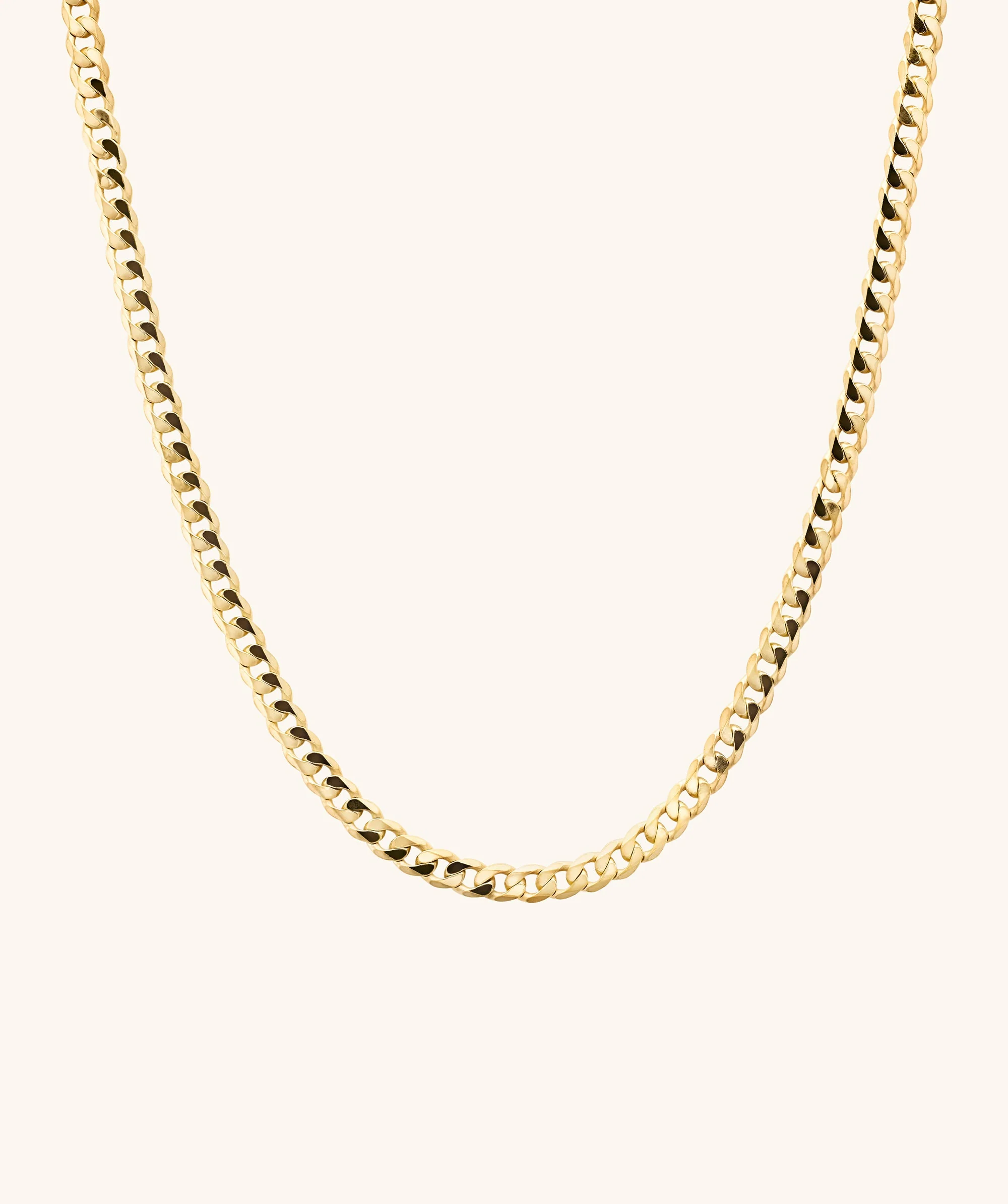 Flat Curb Chain Necklace - Image 2