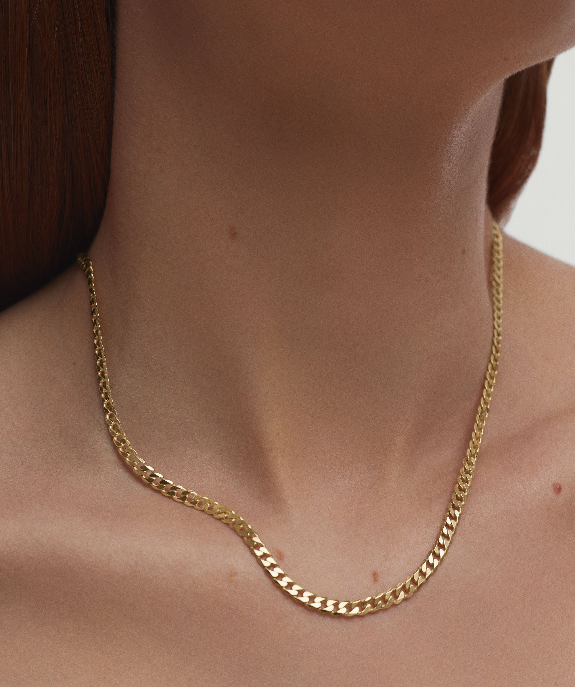 Flat Curb Chain Necklace - Image 4