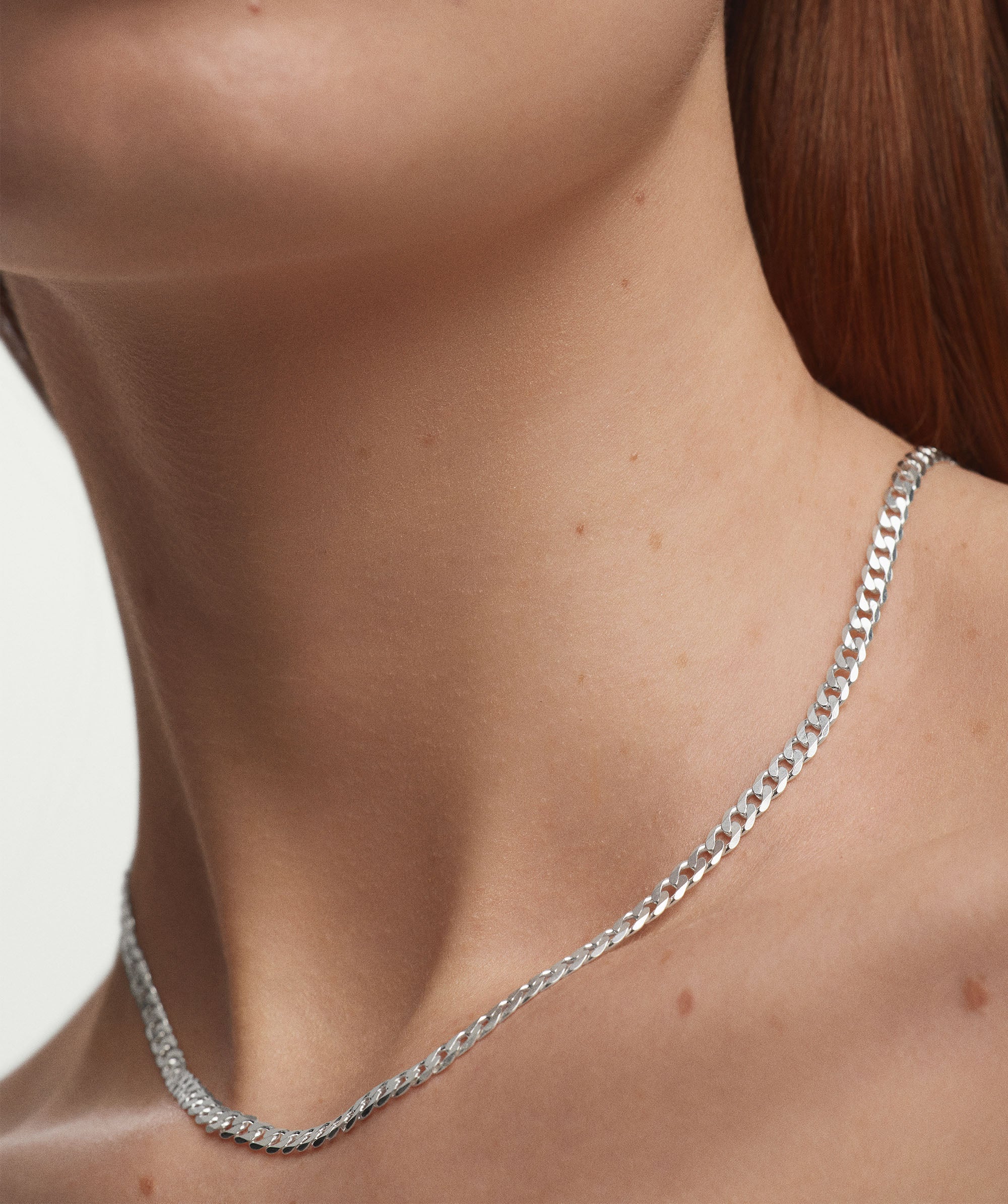 Flat Curb Chain Necklace - Image 9