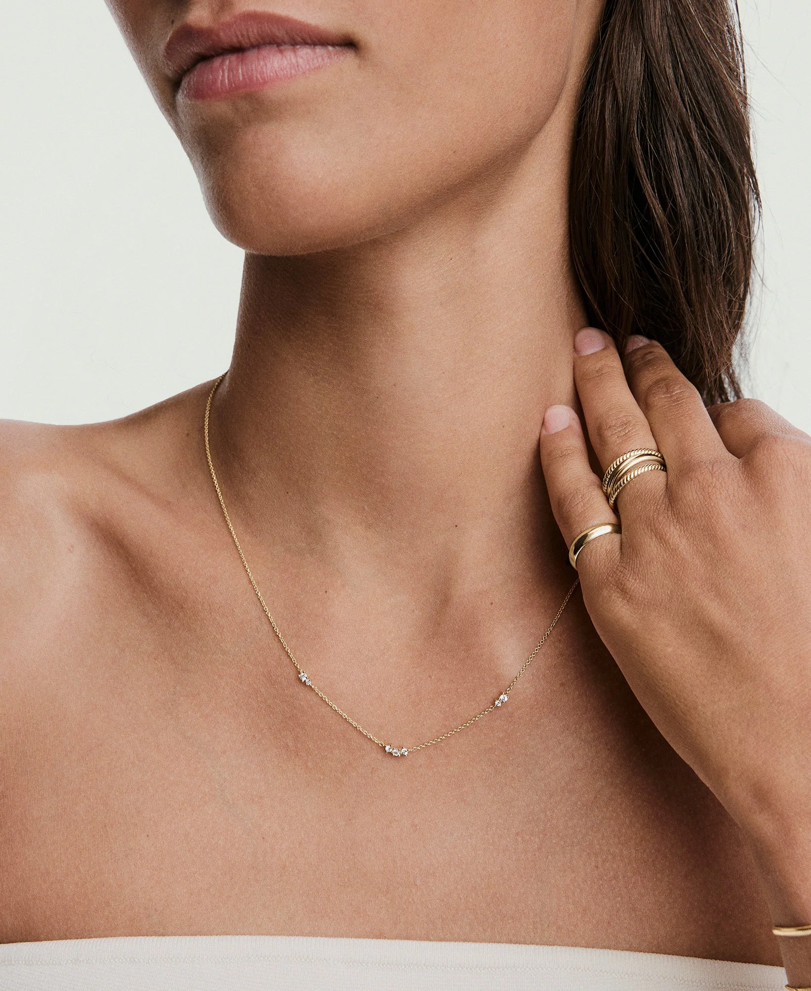 Floating Lab Grown Sapphire Necklace - Image 6