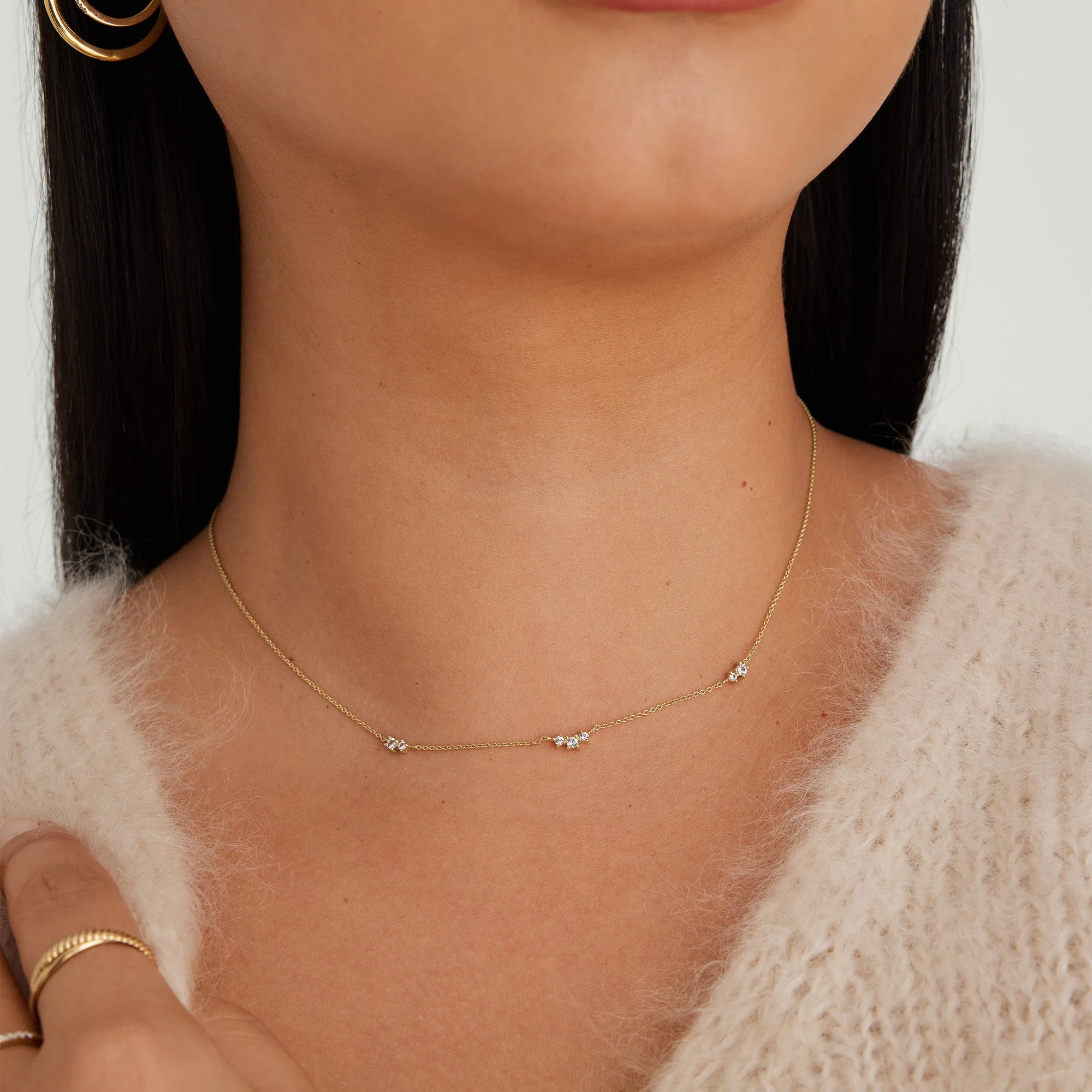 Floating Sapphire Necklace - Image 3