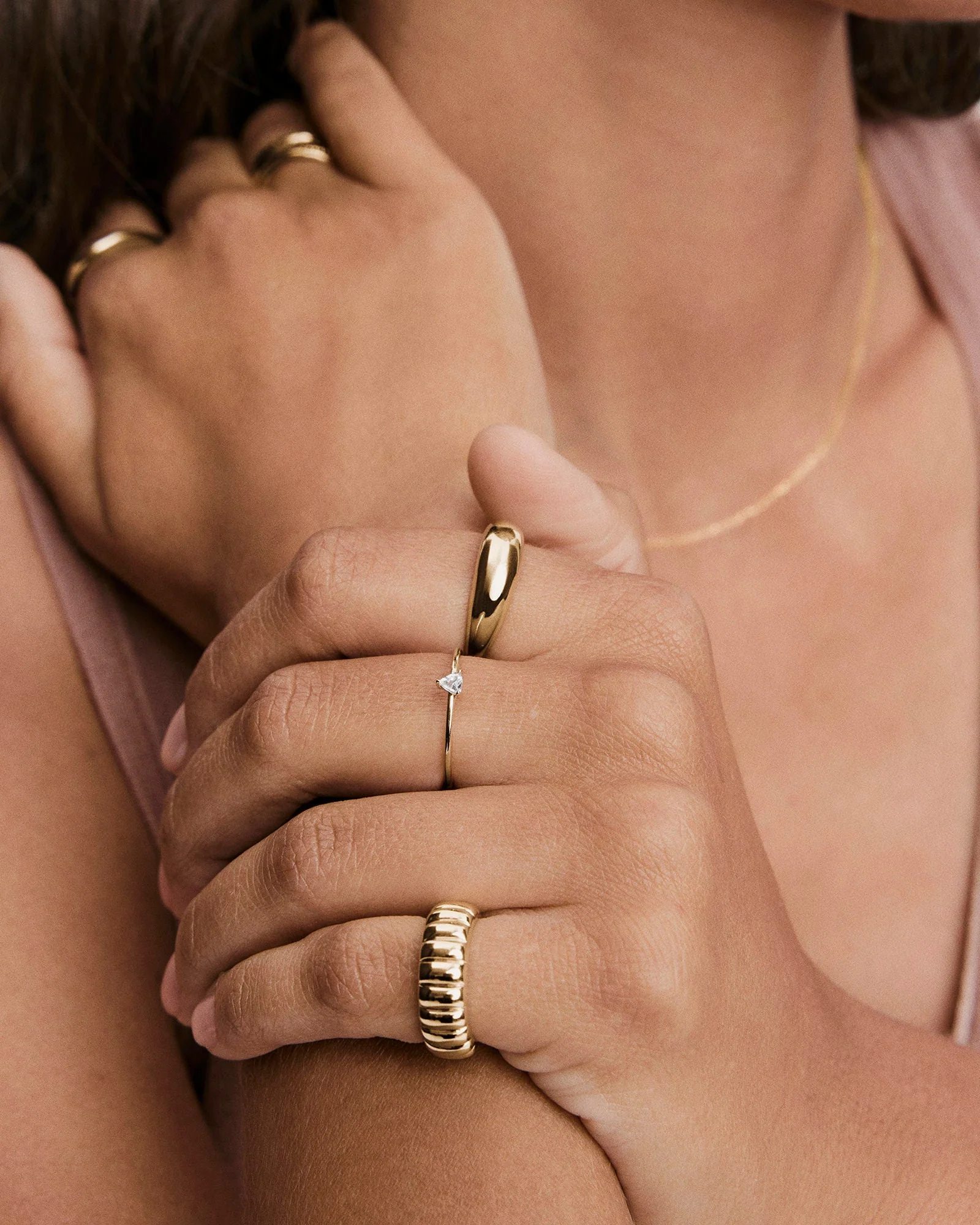 Gemstone Trillion Stacker Ring - Image 7