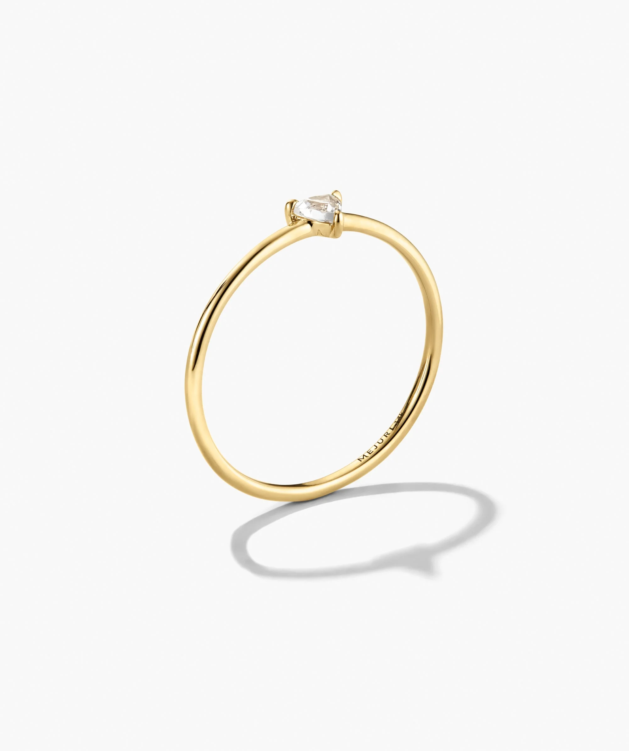Gemstone Trillion Stacker Ring - Image 8