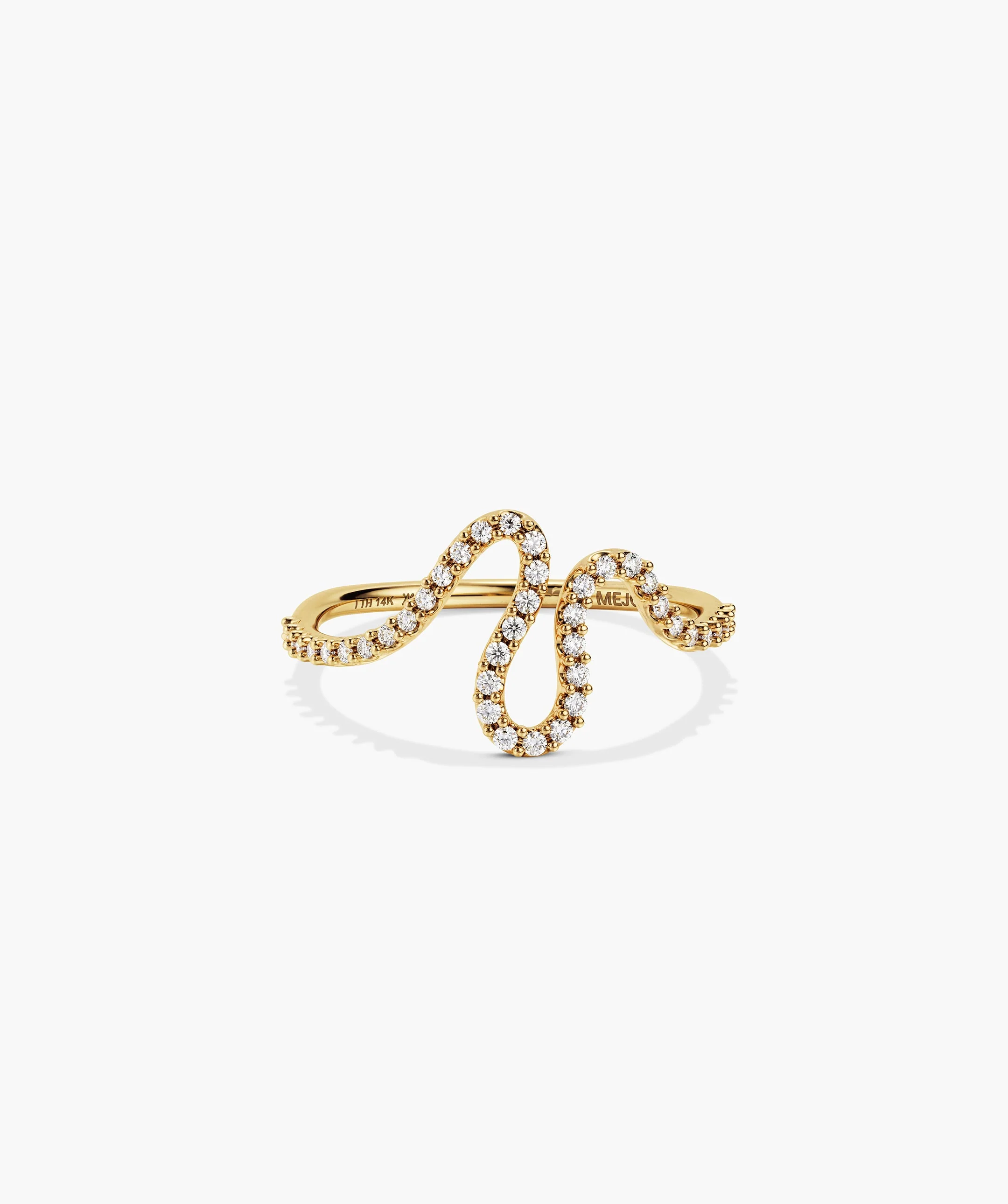 Interconnected Wave Pavé Diamond Ring - Image 3