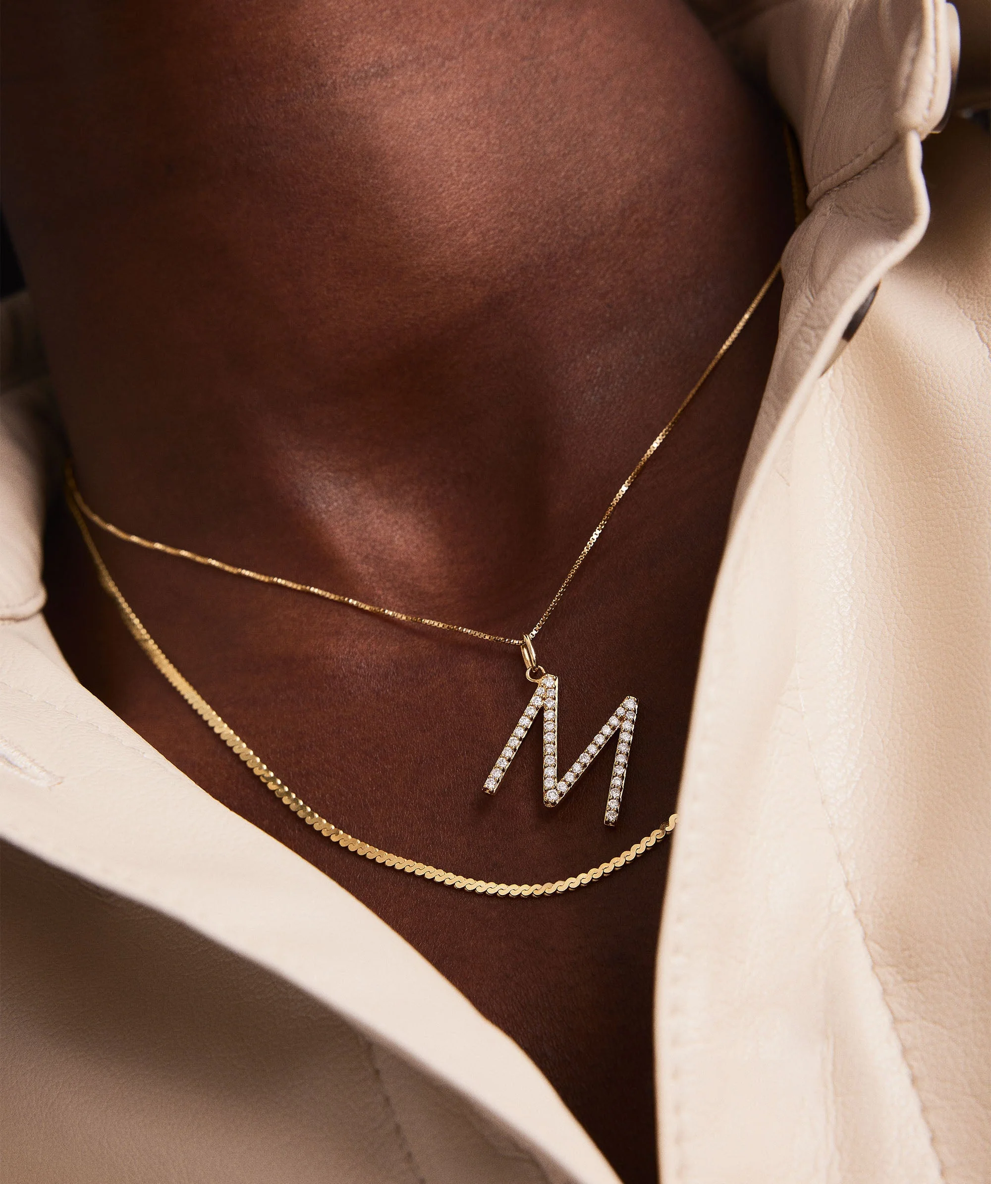 Lab Grown Diamond Oversized Letter Charm - Image 3