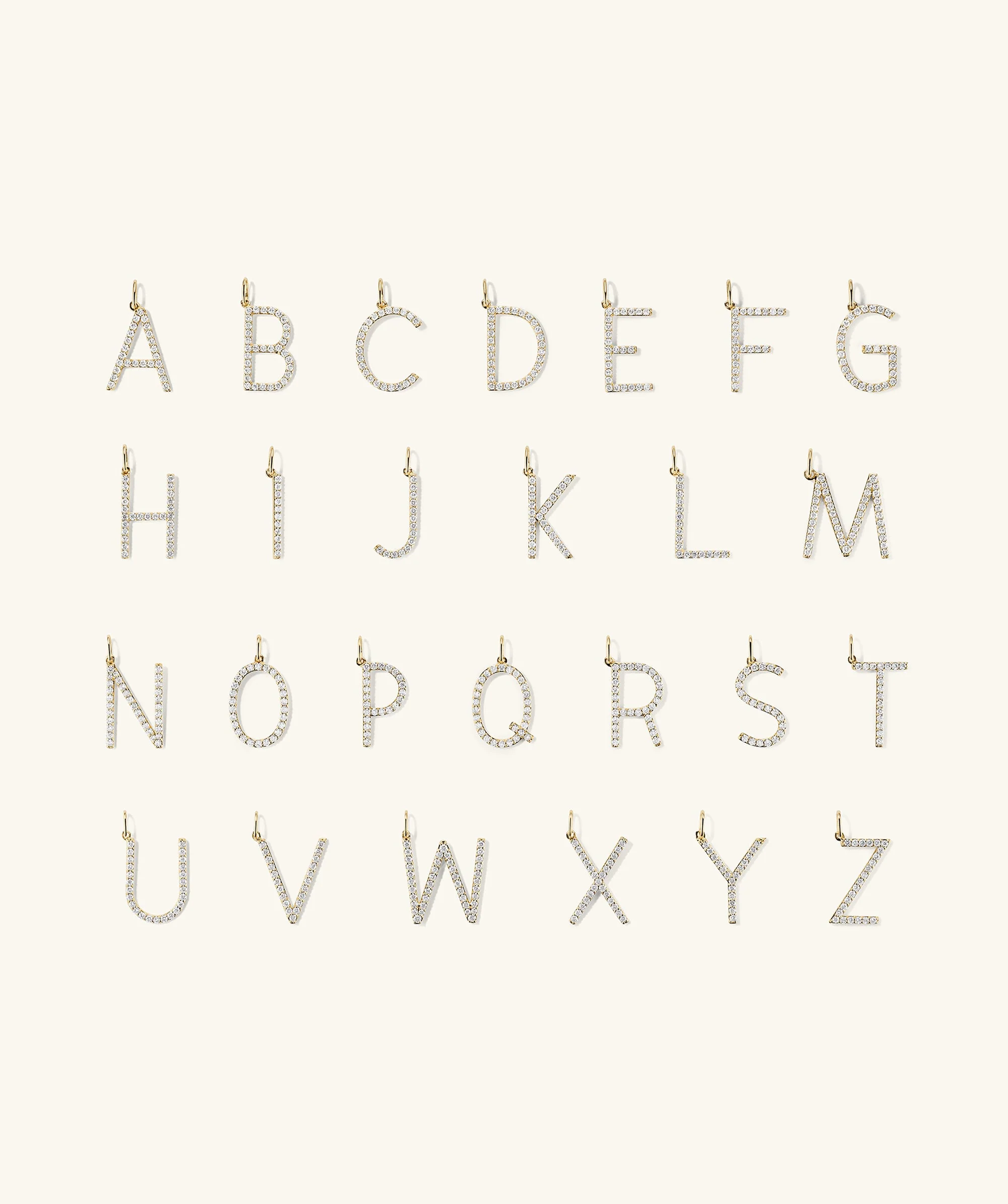Lab Grown Diamond Oversized Letter Charm - Image 5