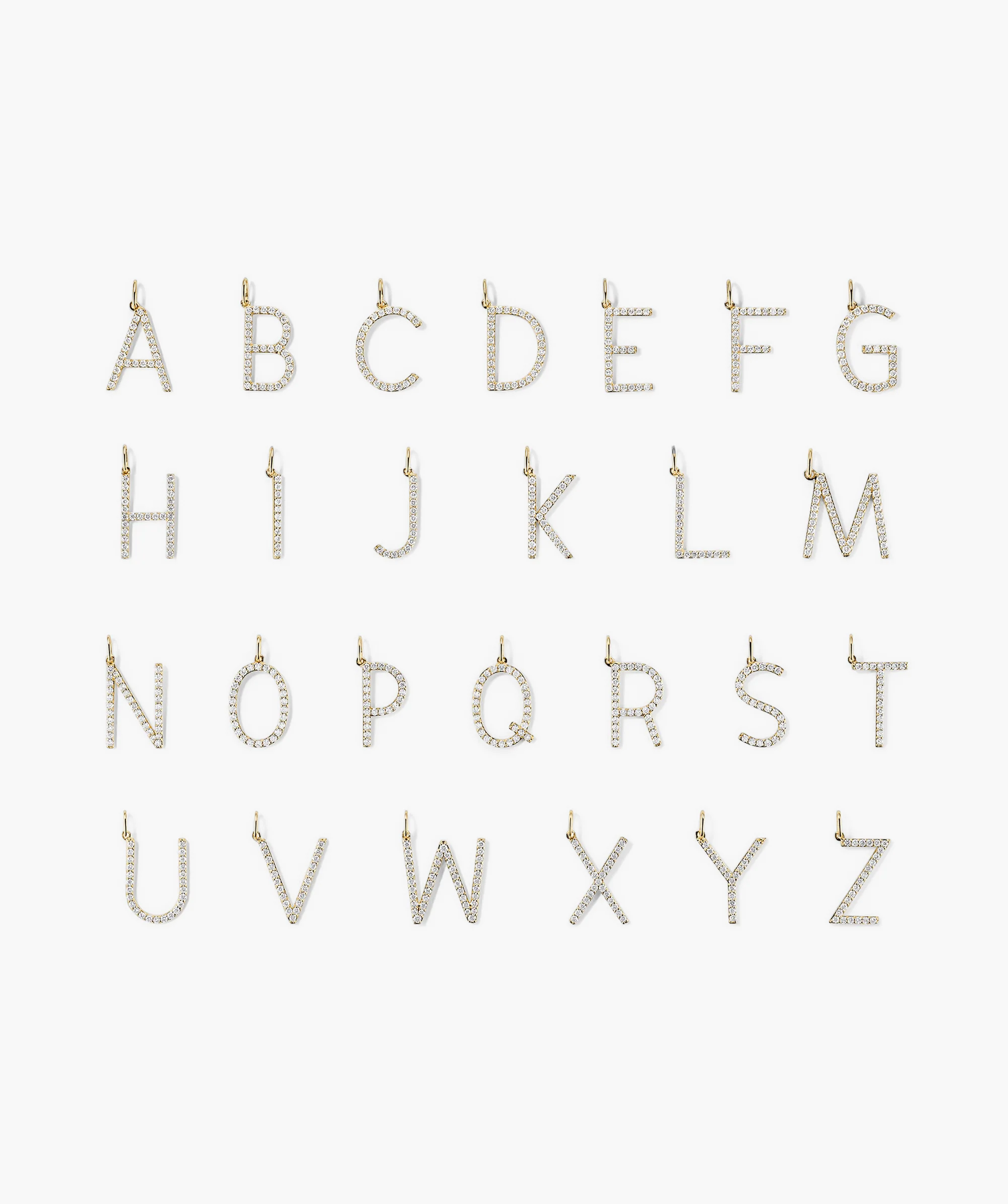 Lab Grown Diamond Oversized Letter Charm - Image 8