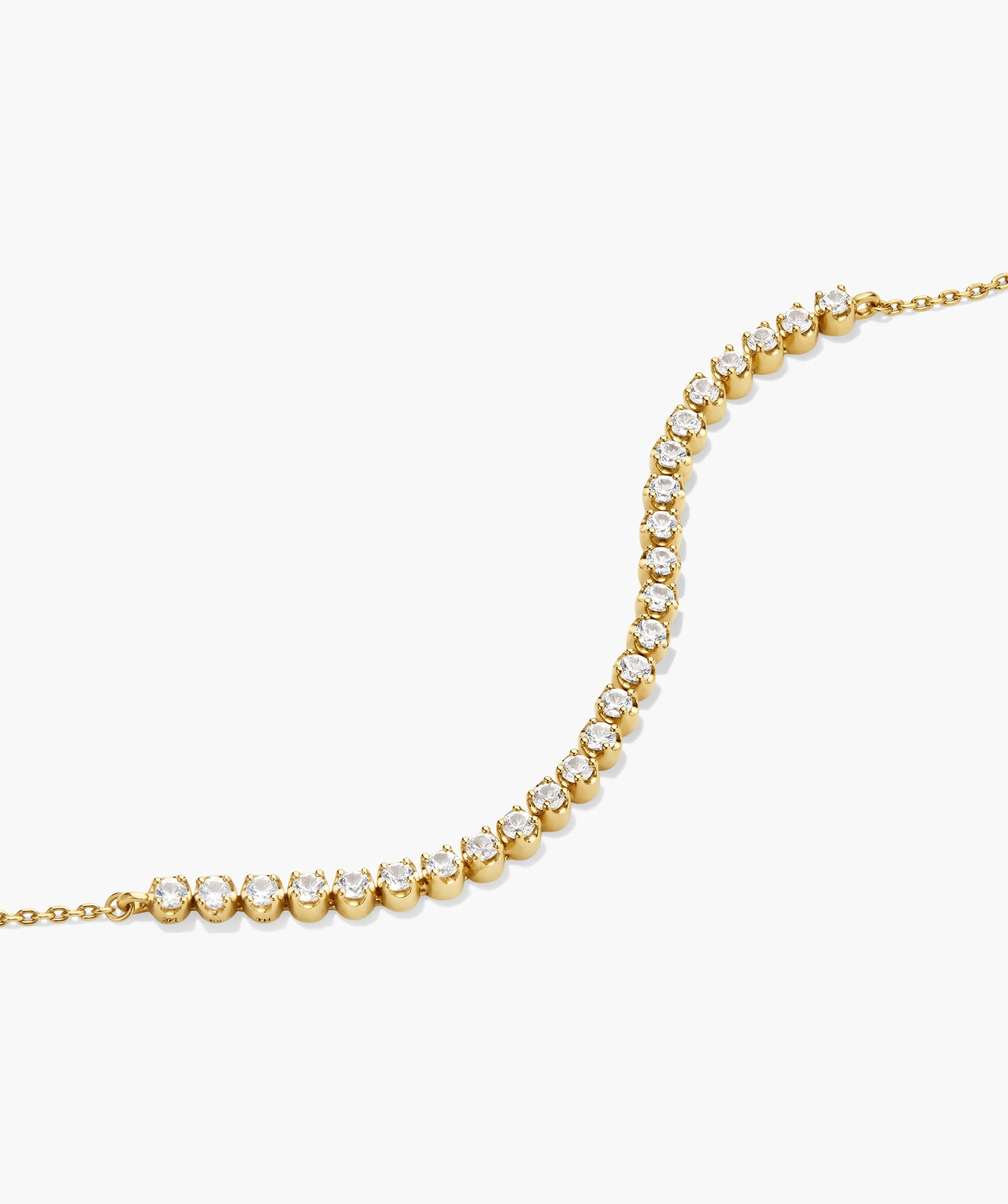Lab Grown Sapphire Half Tennis Bracelet - Image 3