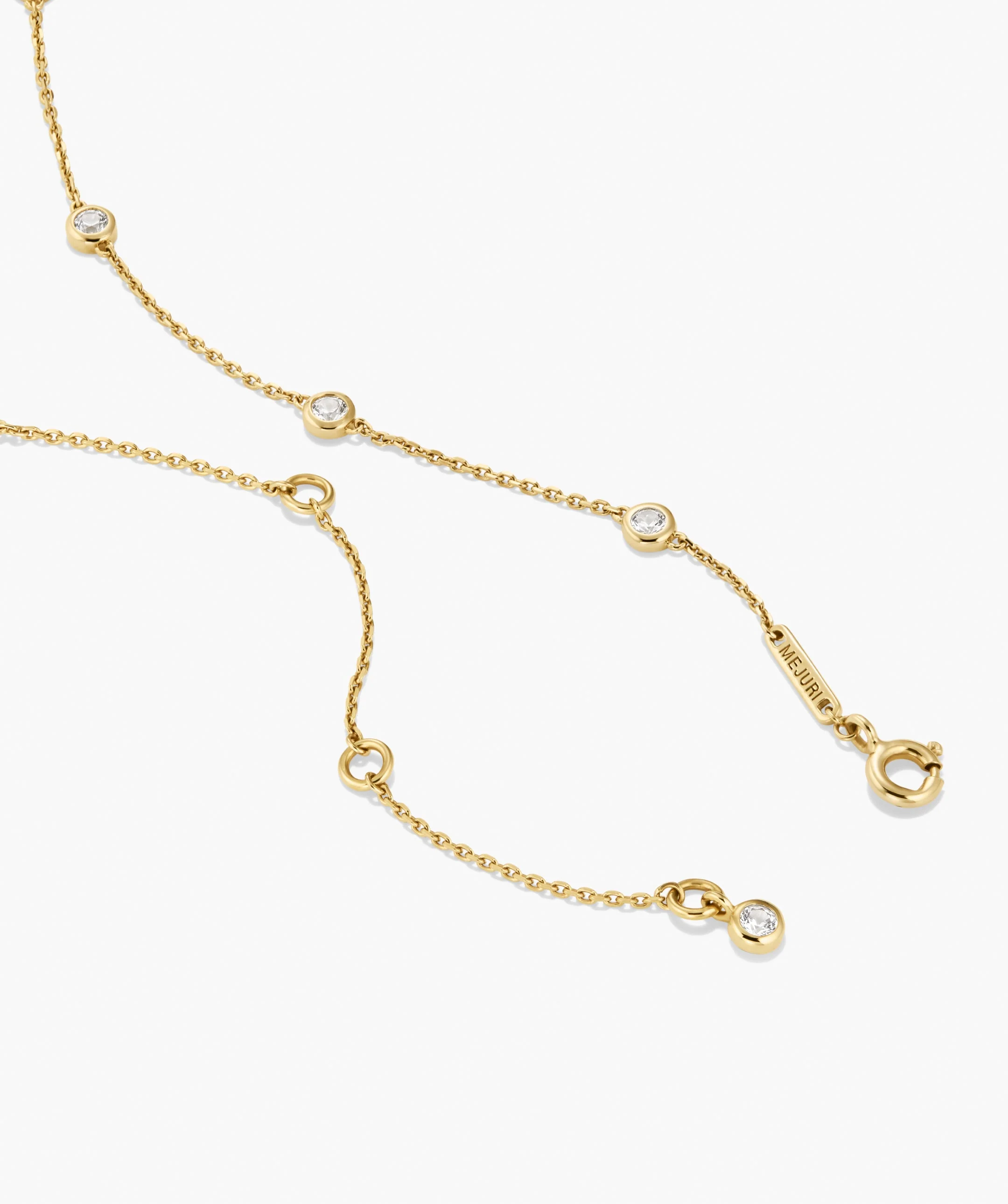 Lab Grown Sapphire Orbit Necklace - Image 3