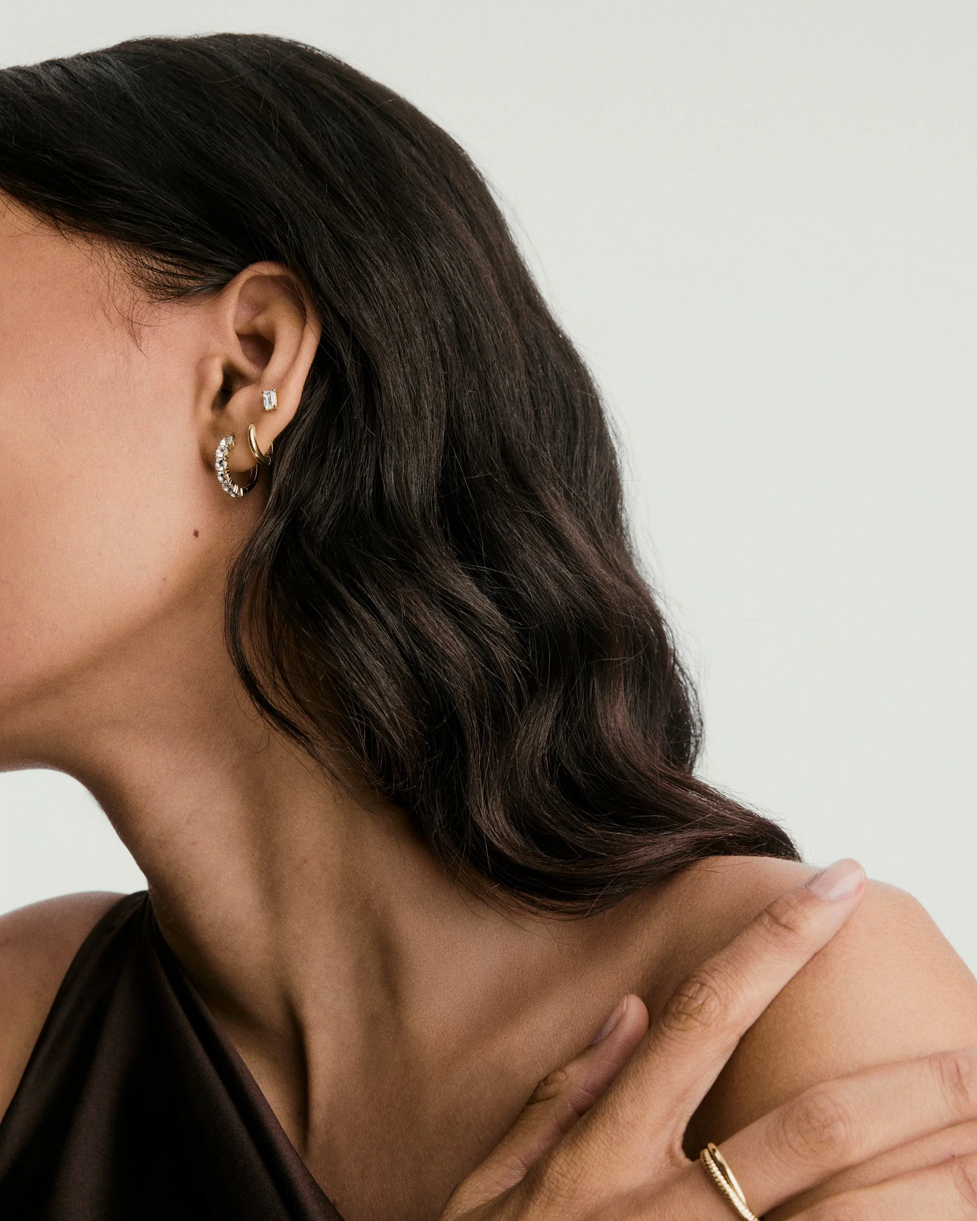 Lab Grown Sapphire Small Hoops - Image 3
