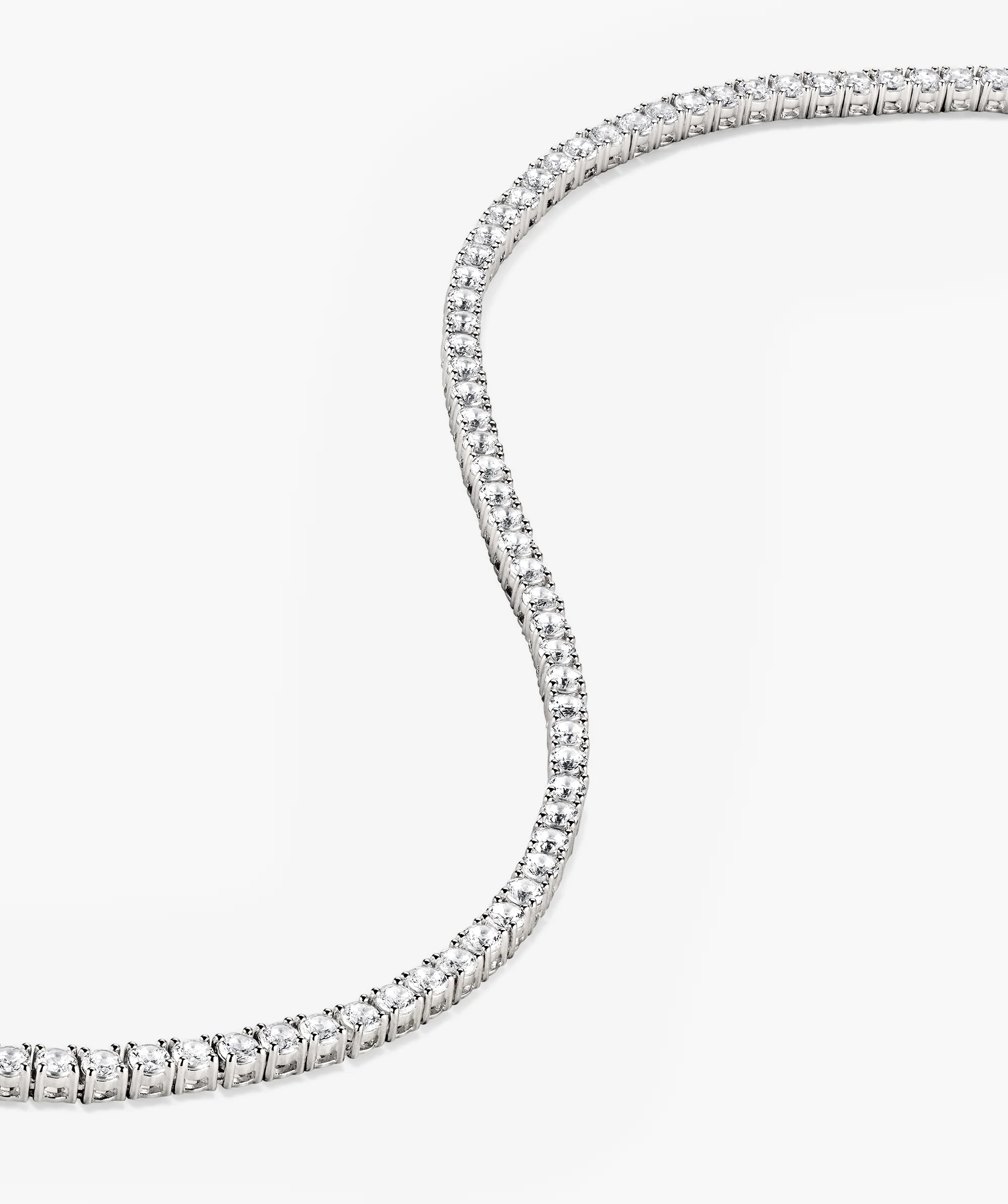 Lab Grown Sapphire Tennis Necklace - Image 5