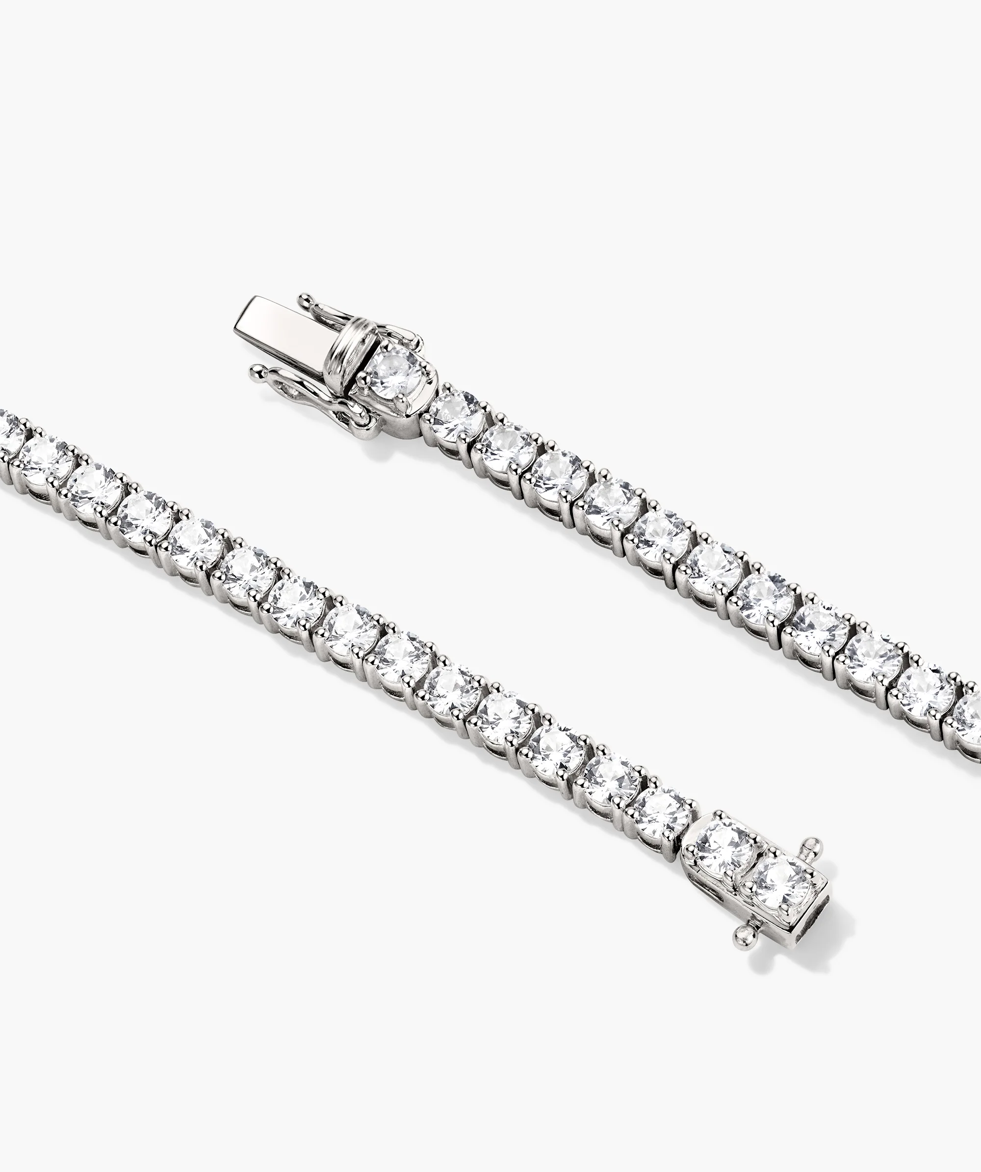 Lab Grown Sapphire Tennis Necklace - Image 6