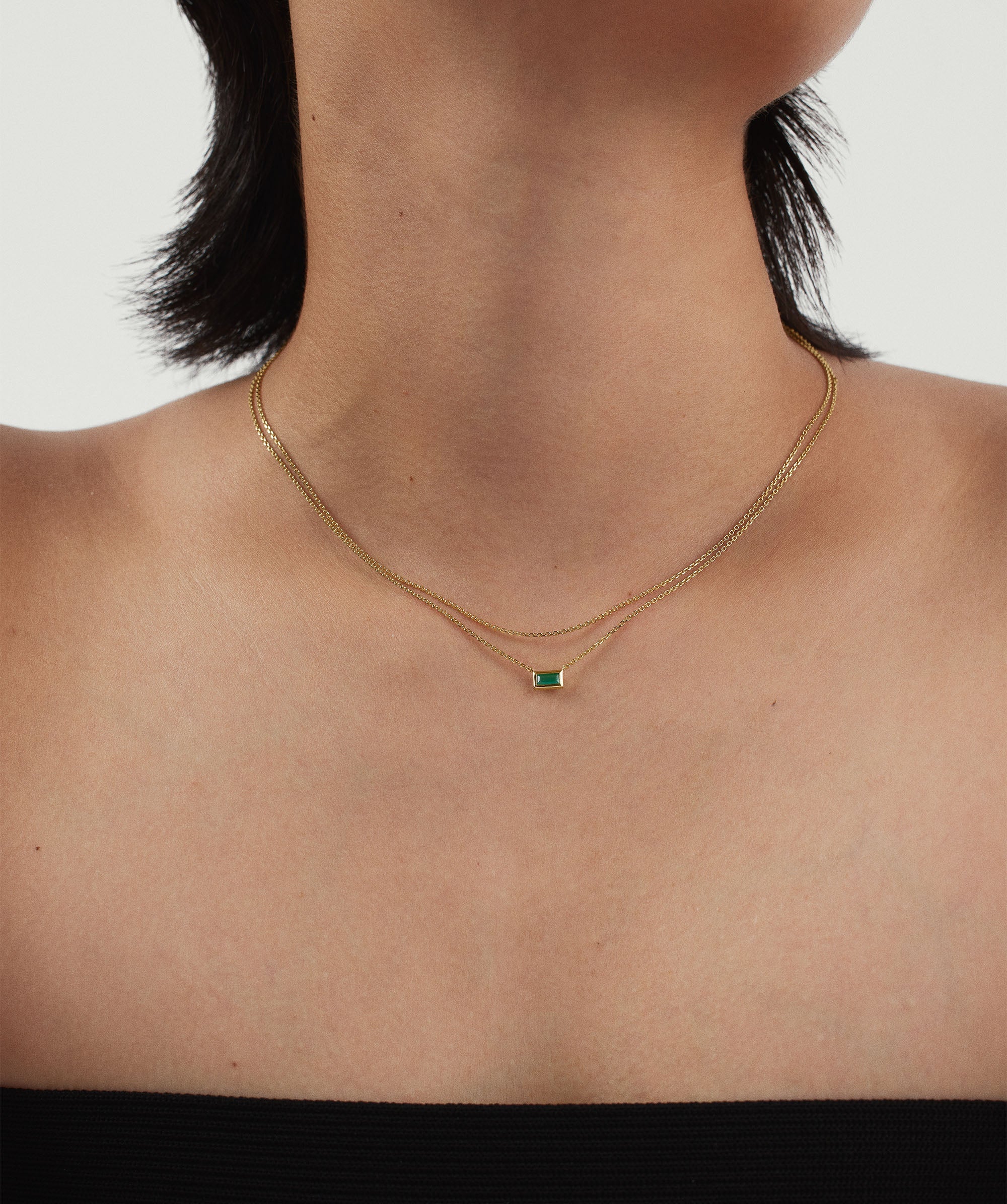 Layered Baguette Necklace - Image 11