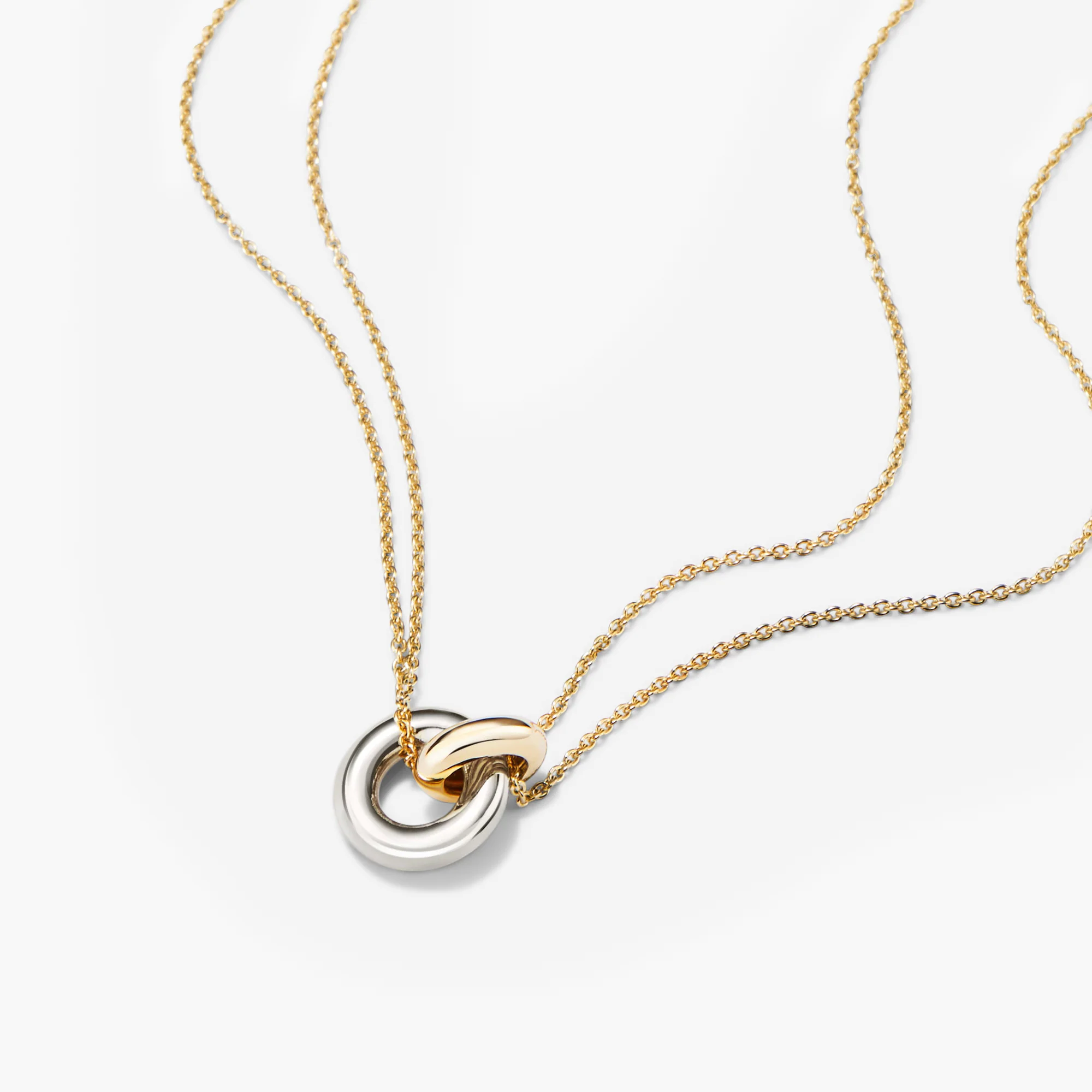 Linked Two-Tone Necklace - Image 4